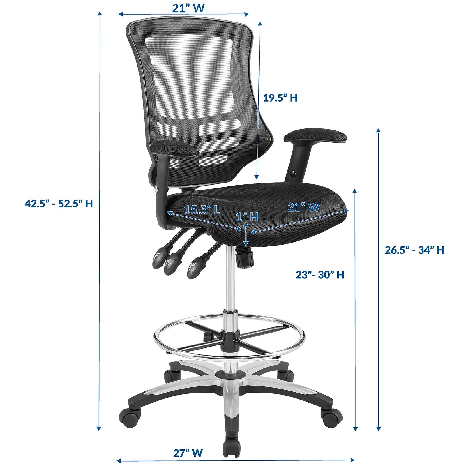 Calibrate Mesh Drafting Chair - East Shore Modern Home Furnishings