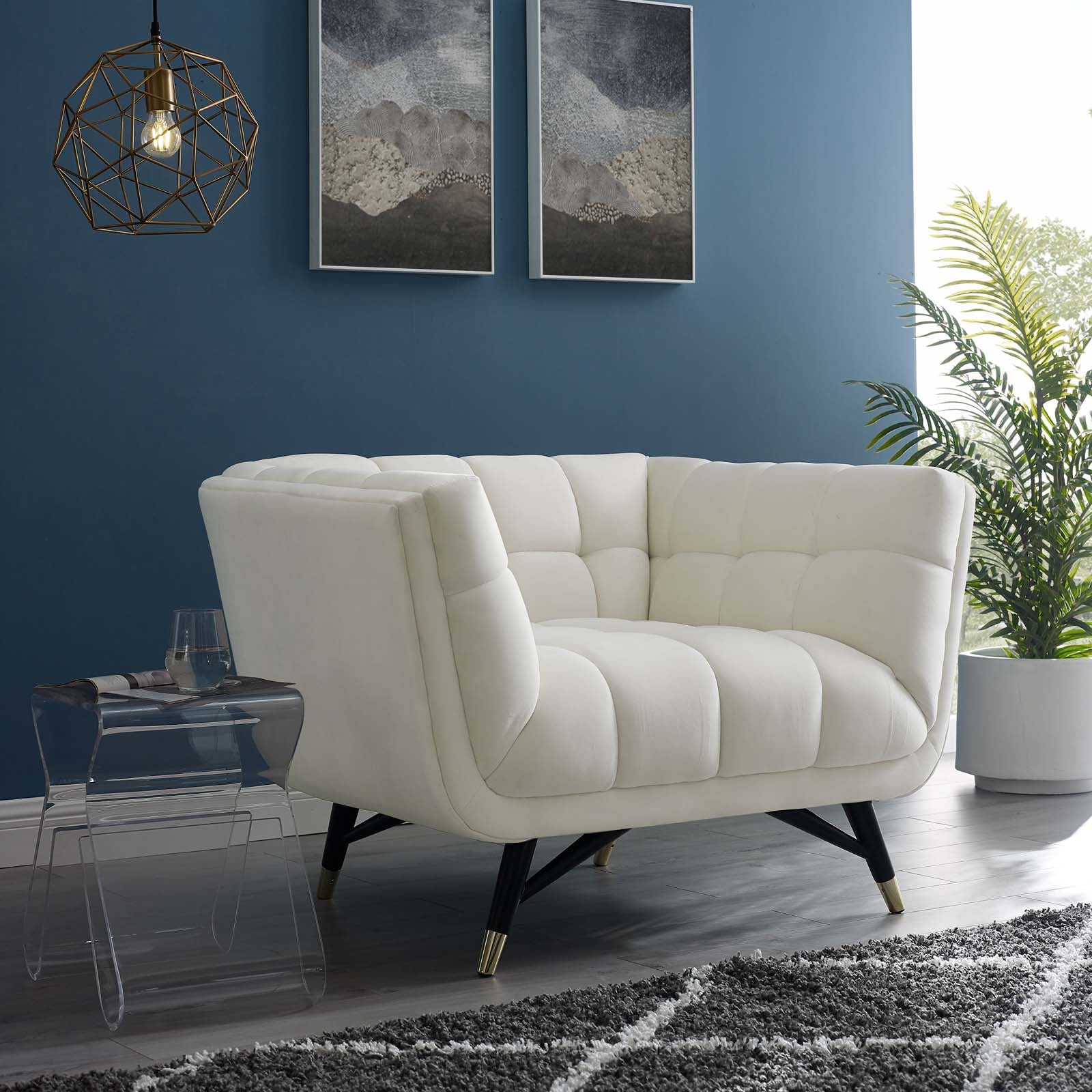 Adept Performance Velvet Armchair - East Shore Modern Home Furnishings