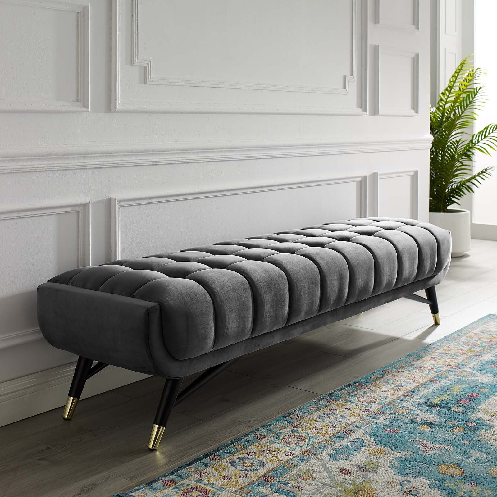 Adept Performance Velvet Bench - East Shore Modern Home Furnishings