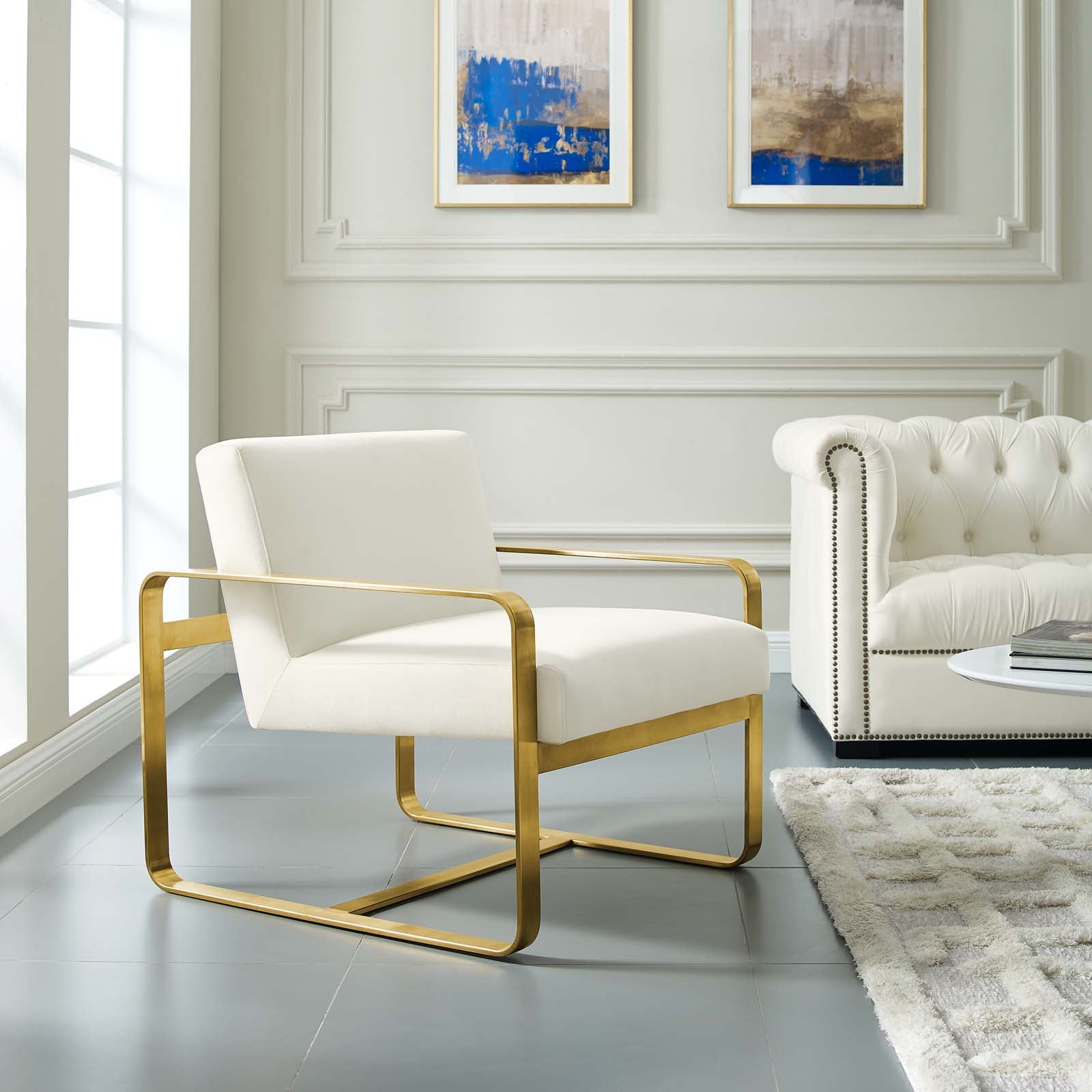 Astute Performance Velvet Armchair - East Shore Modern Home Furnishings