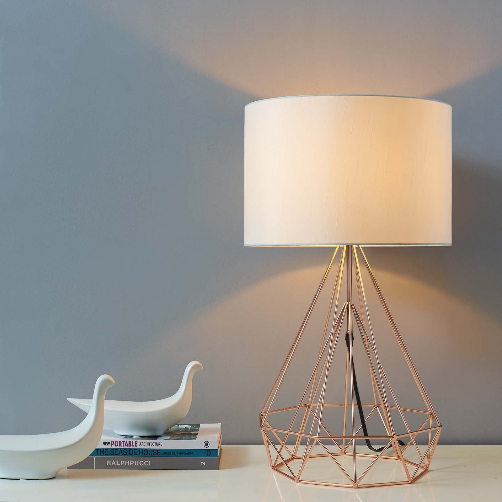 Precious Rose Gold Table Lamp - East Shore Modern Home Furnishings