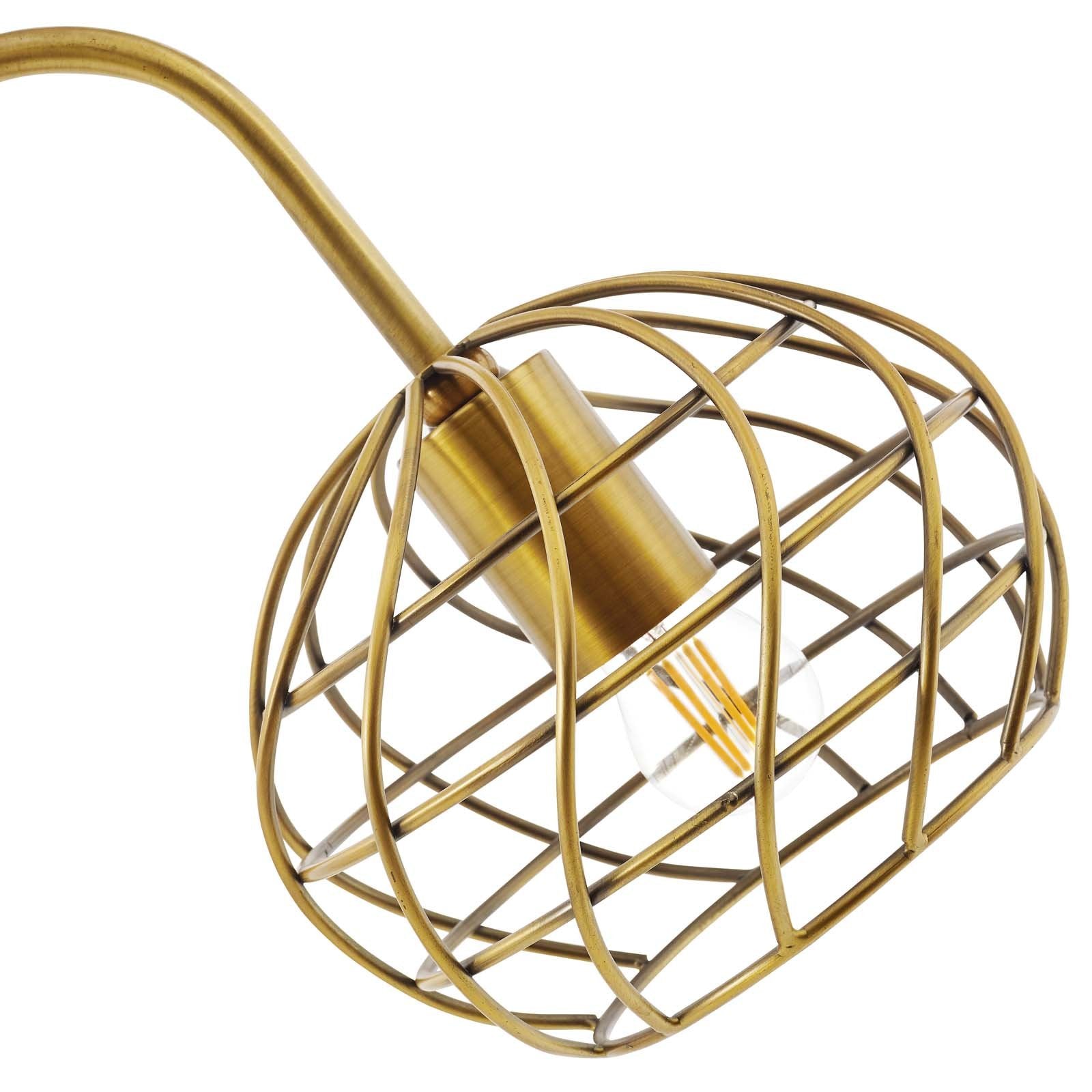 Salient Brass and Faux White Marble Table Lamp - East Shore Modern Home Furnishings