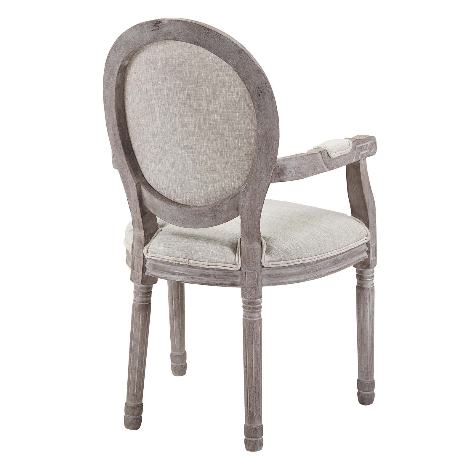 Arise Vintage French Upholstered Fabric Dining Armchair Set of 2 - East Shore Modern Home Furnishings
