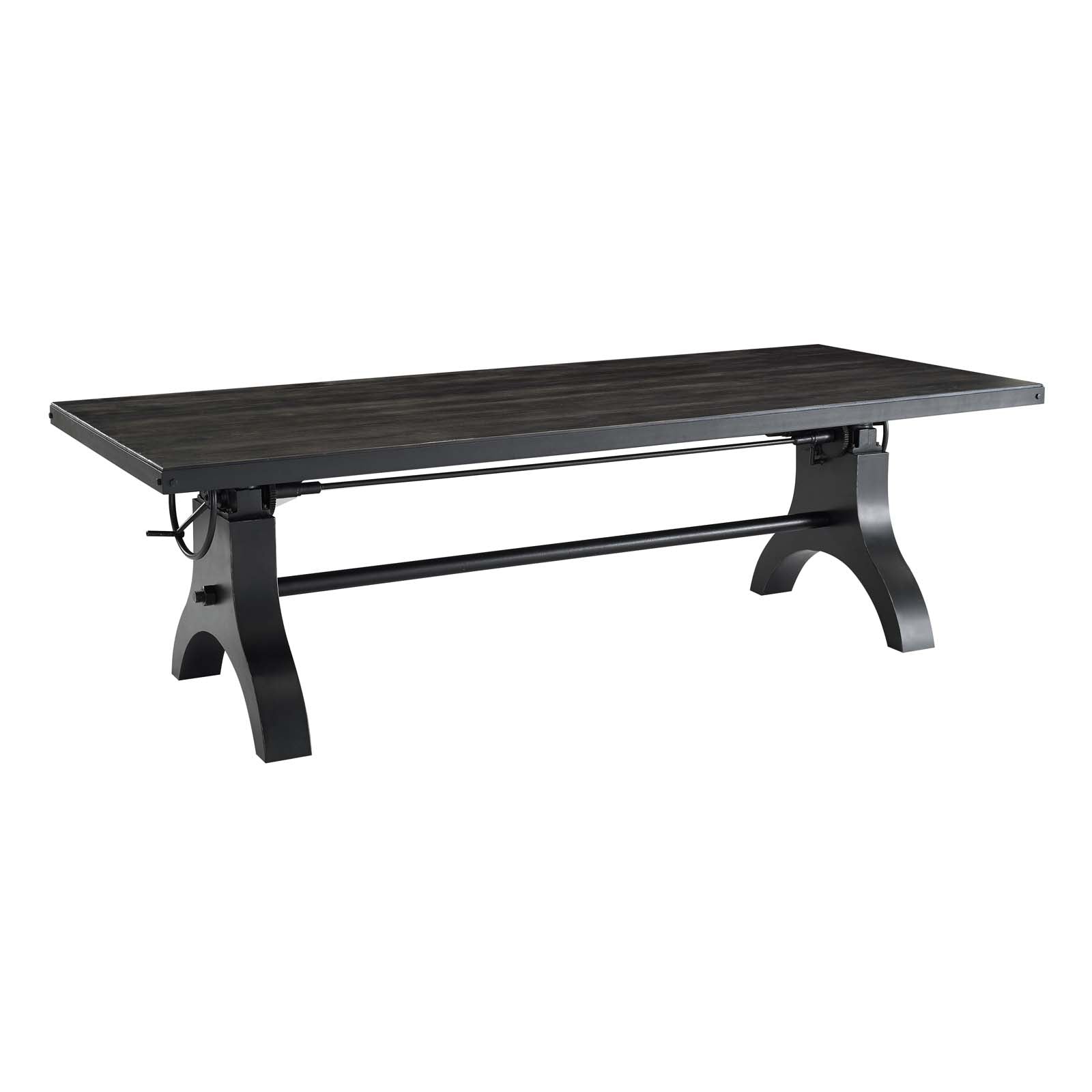 Genuine 96" Crank Height Adjustable Rectangle Dining and Conference Table - East Shore Modern Home Furnishings