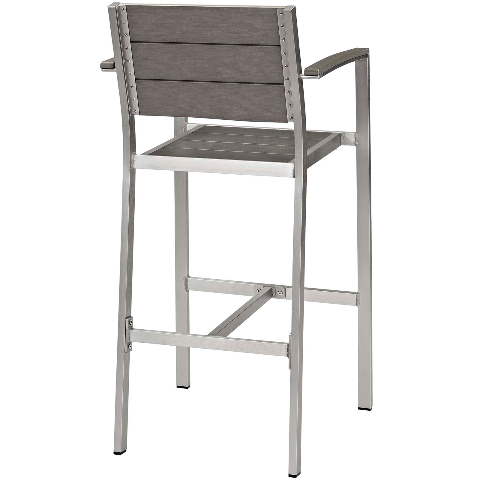 Shore Bar Stool Outdoor Patio Aluminum Set of 2 - East Shore Modern Home Furnishings