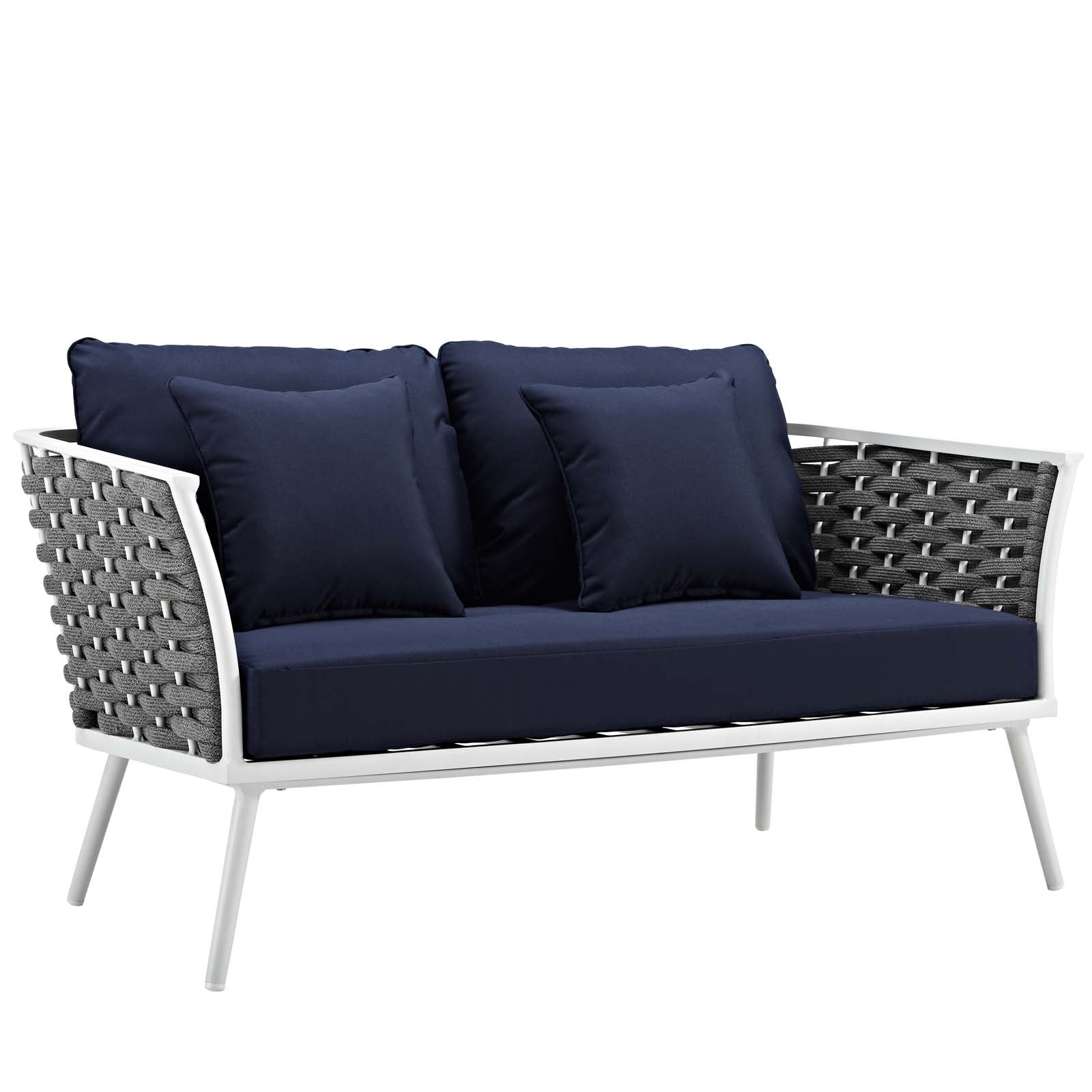 Stance 7 Piece Outdoor Patio Aluminum Sectional Sofa Set - East Shore Modern Home Furnishings