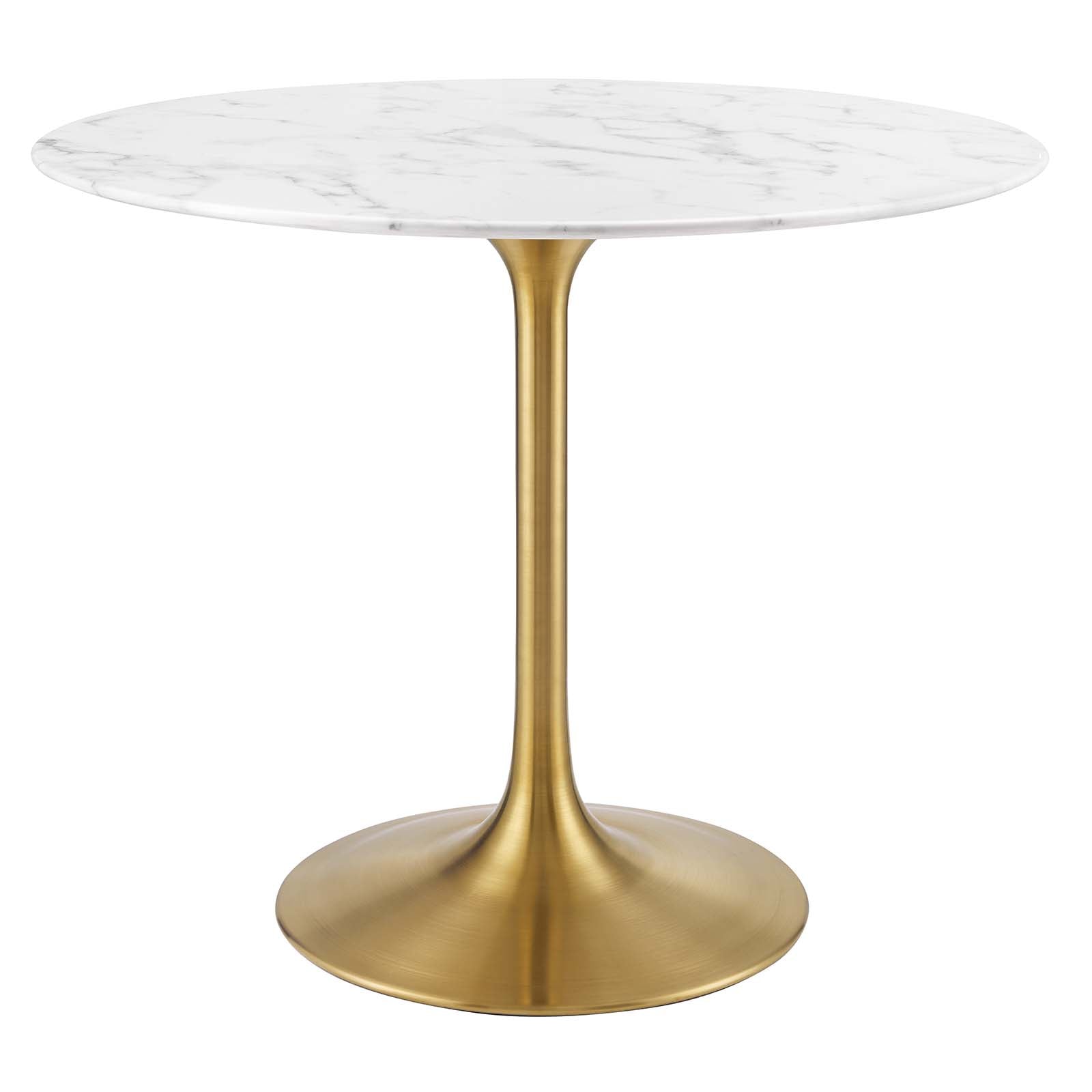 Lippa 36" Round Artificial Marble Dining Table