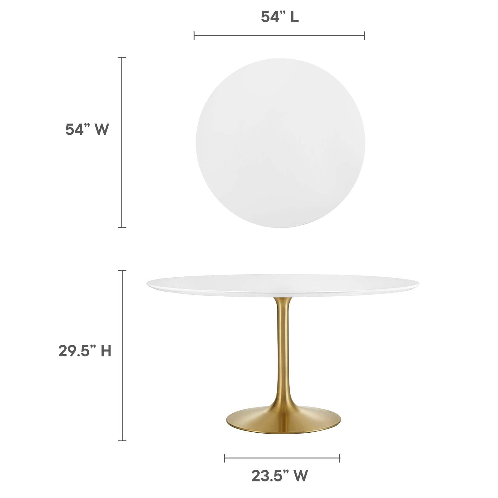 Lippa 54" Round Wood Dining Table - East Shore Modern Home Furnishings