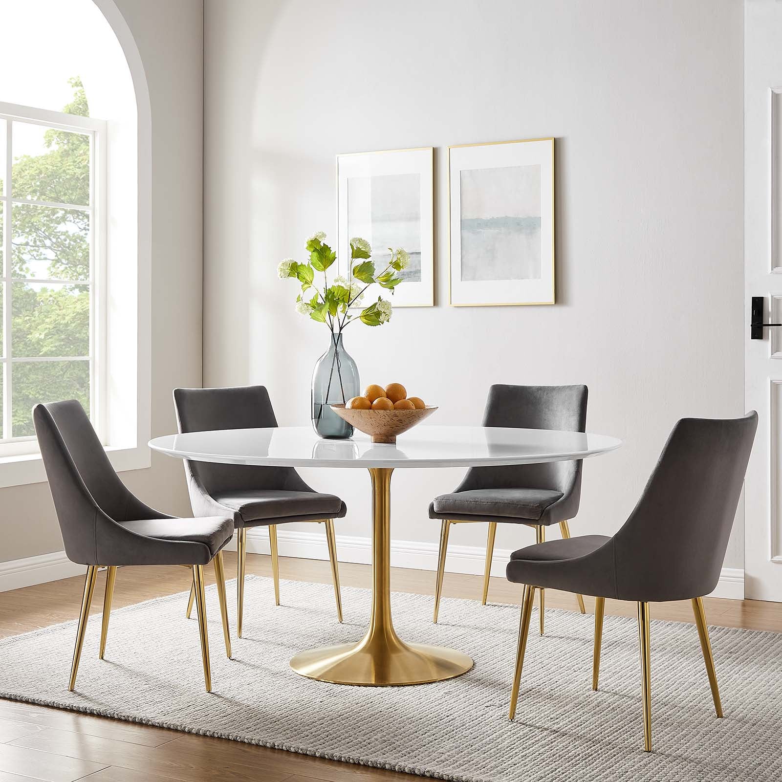 Lippa 60" Round Wood Dining Table - East Shore Modern Home Furnishings