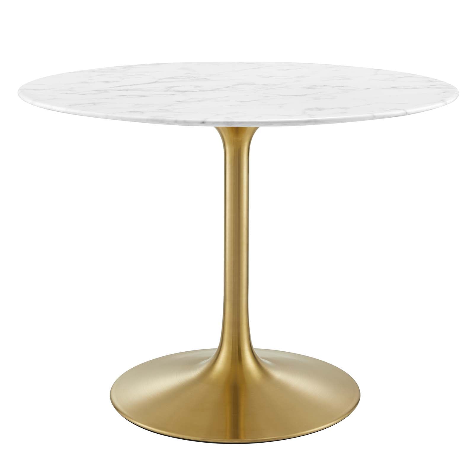 Lippa 40" Round Artificial Marble Dining Table - East Shore Modern Home Furnishings