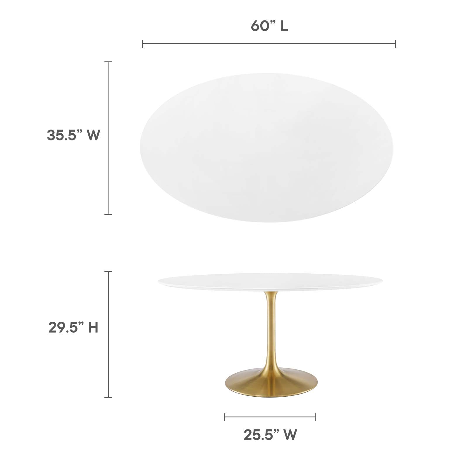 Lippa 60" Oval Wood Dining Table