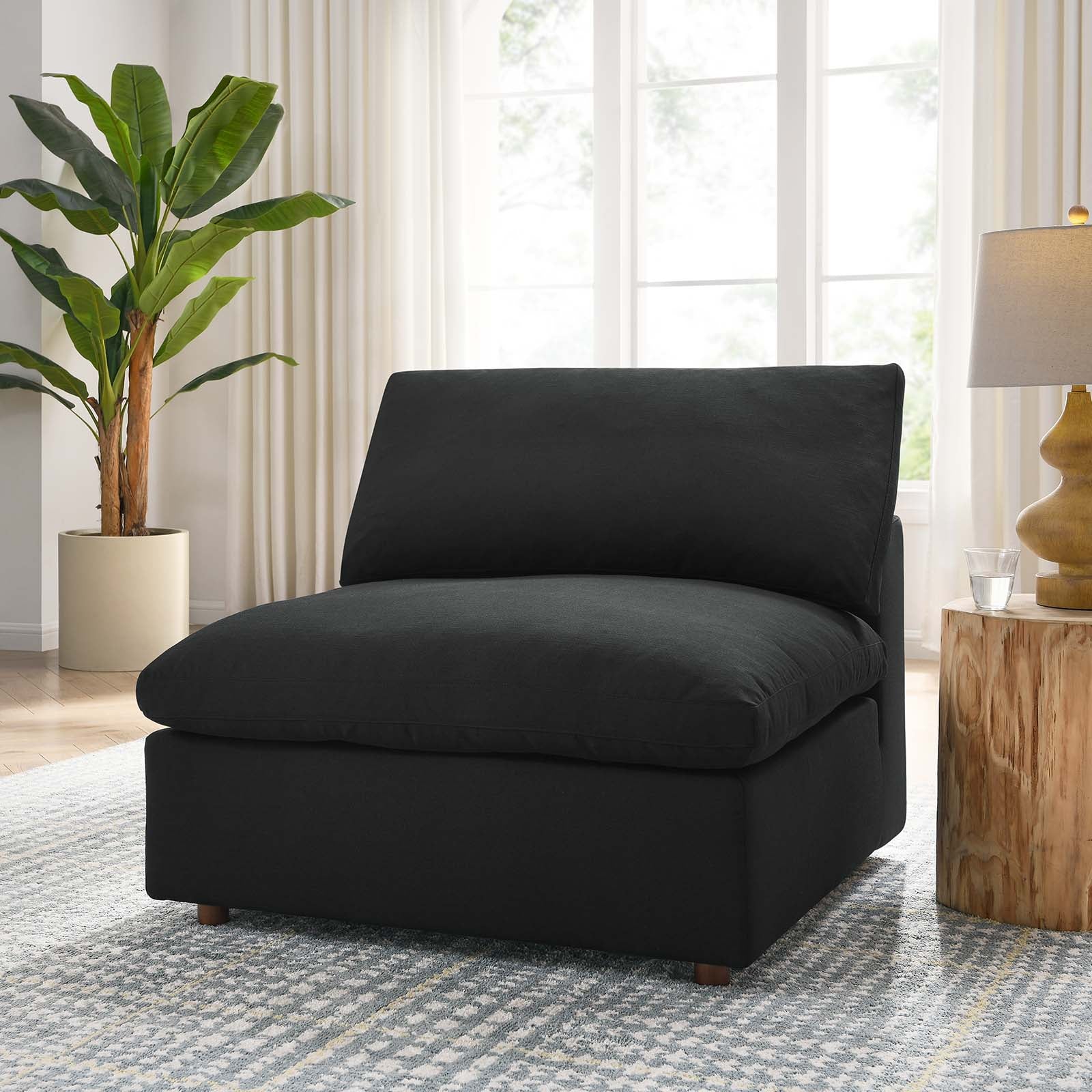 Commix Down Filled Overstuffed Armless Chair - East Shore Modern Home Furnishings