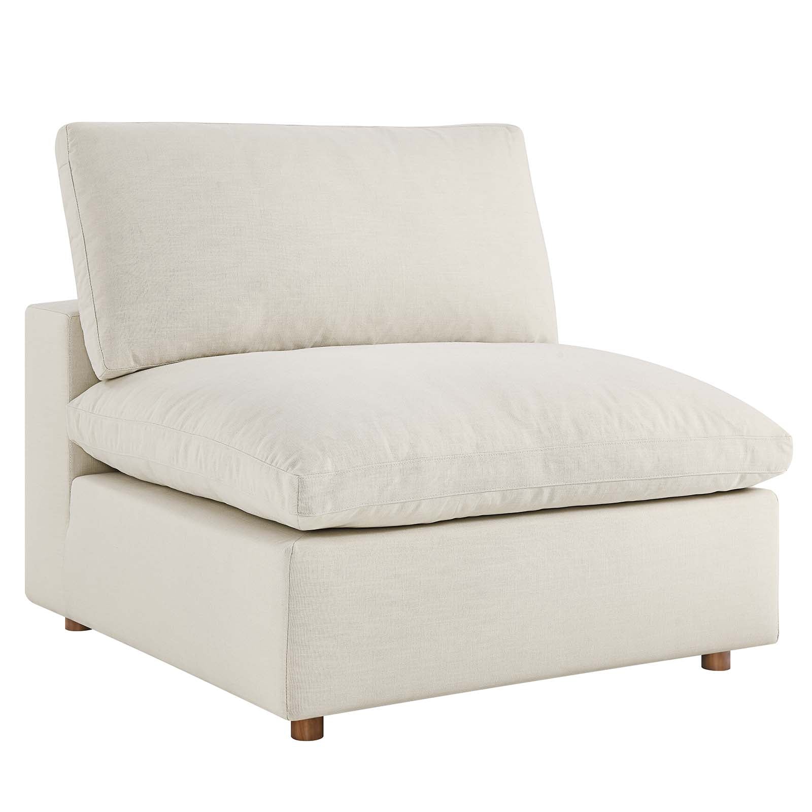 Commix Down Filled Overstuffed Armless Chair - East Shore Modern Home Furnishings