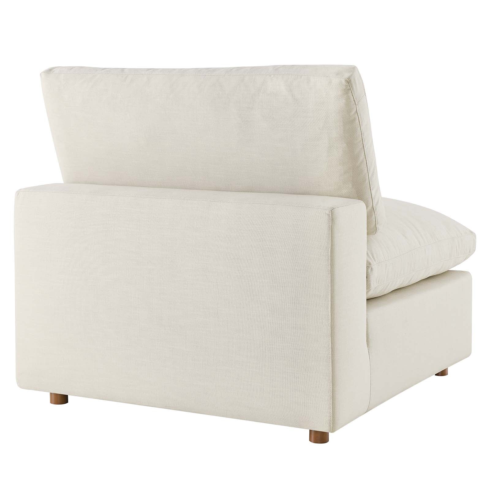 Commix Down Filled Overstuffed Armless Chair - East Shore Modern Home Furnishings