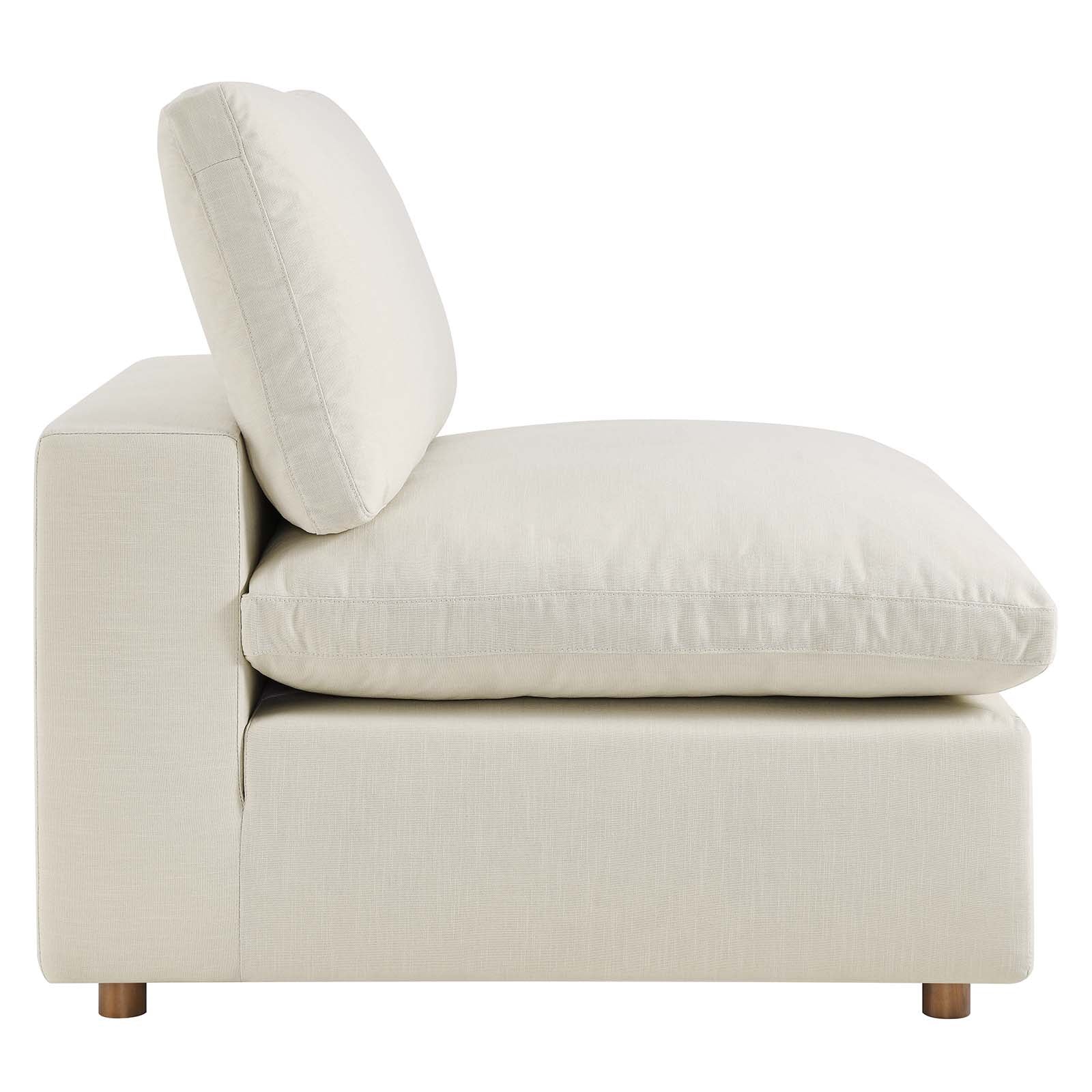 Commix Down Filled Overstuffed Armless Chair - East Shore Modern Home Furnishings