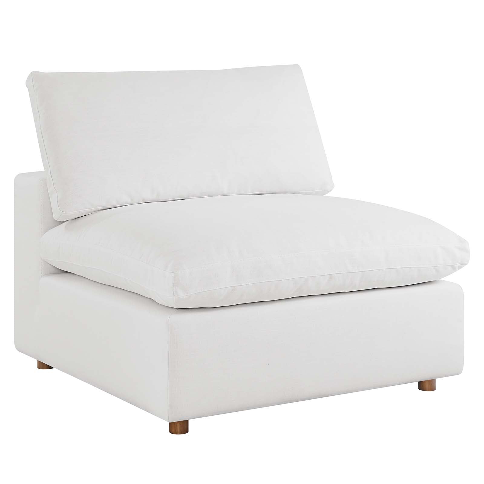 Commix Down Filled Overstuffed Armless Chair - East Shore Modern Home Furnishings