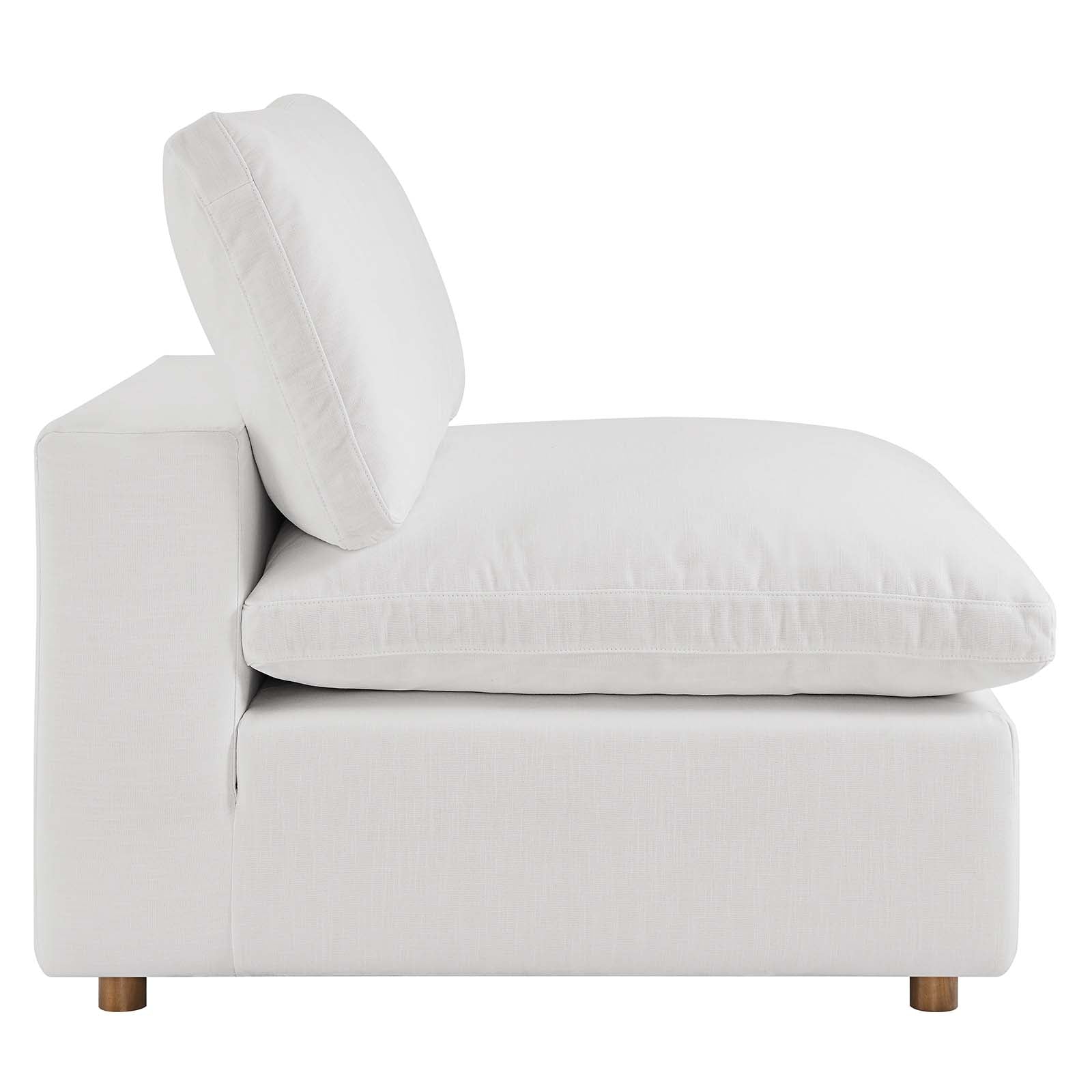 Commix Down Filled Overstuffed Armless Chair - East Shore Modern Home Furnishings