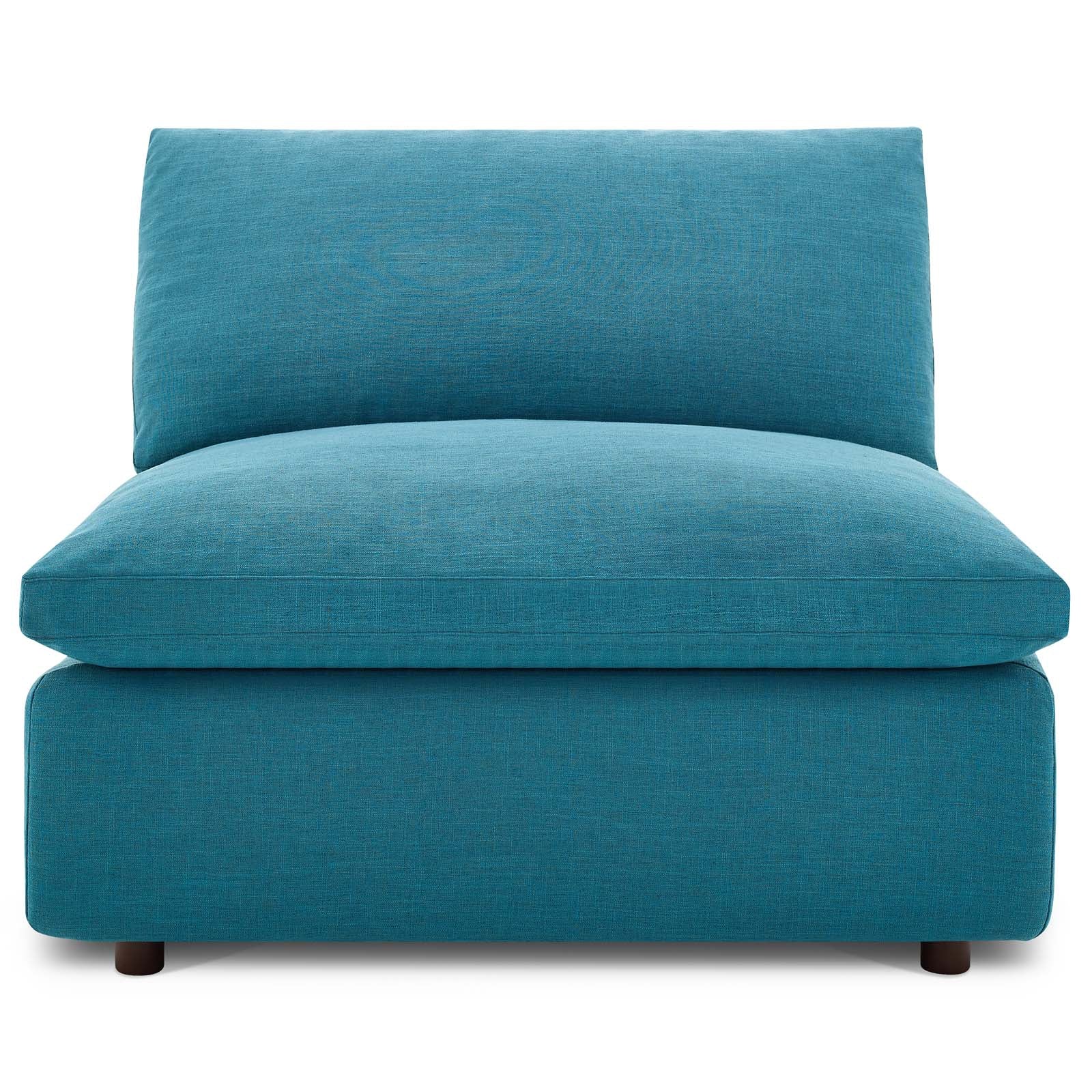 Commix Down Filled Overstuffed Armless Chair - East Shore Modern Home Furnishings