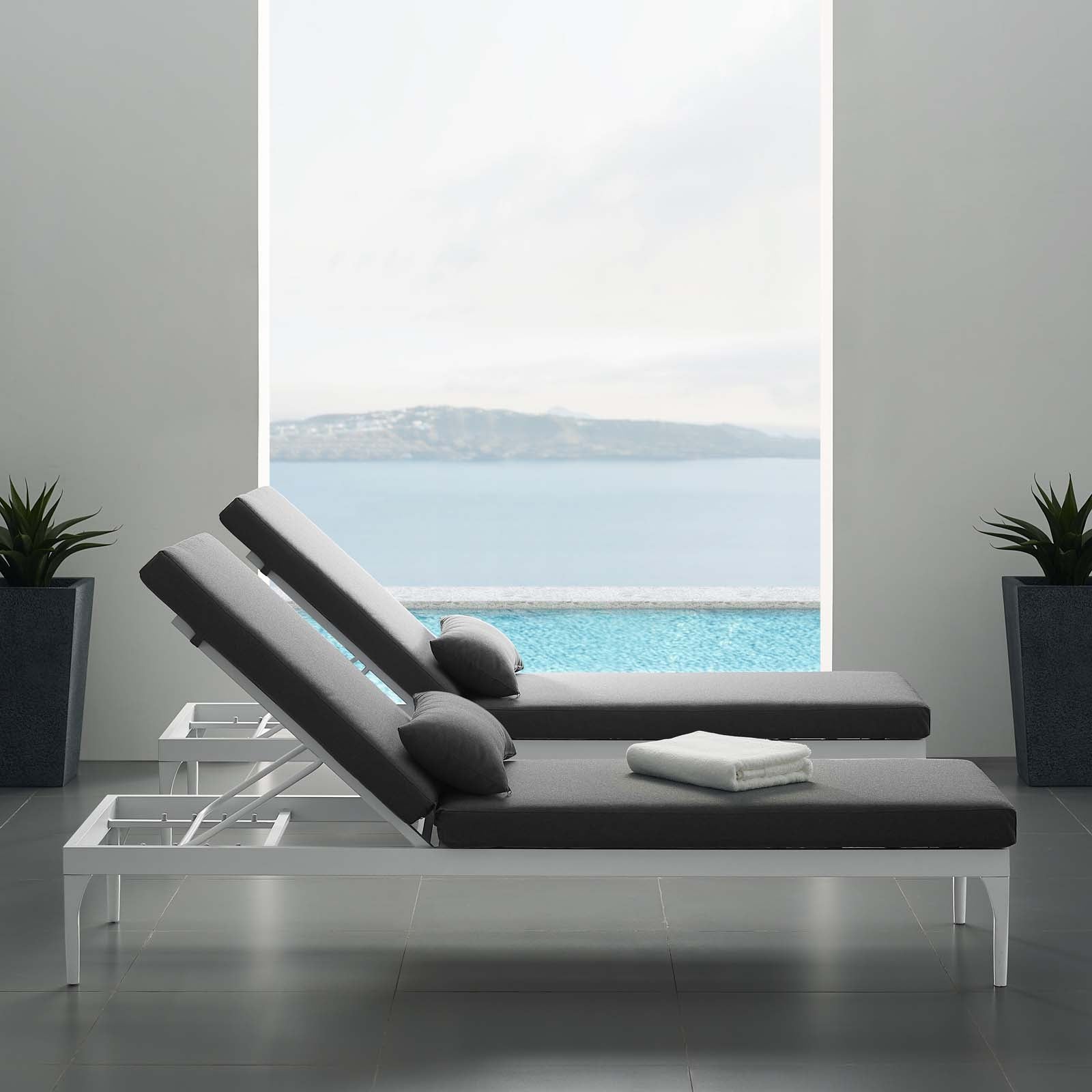 Perspective Cushion Outdoor Patio Chaise Lounge Chair - East Shore Modern Home Furnishings
