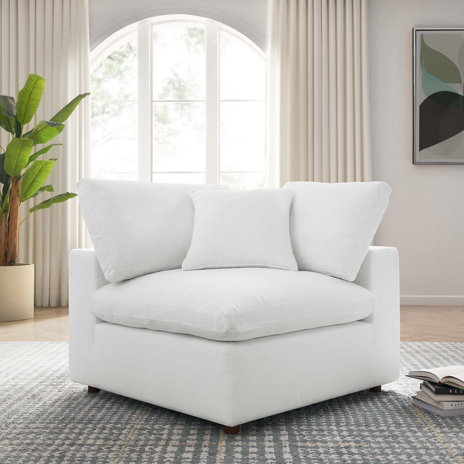 Commix Down Filled Overstuffed Corner Chair - East Shore Modern Home Furnishings