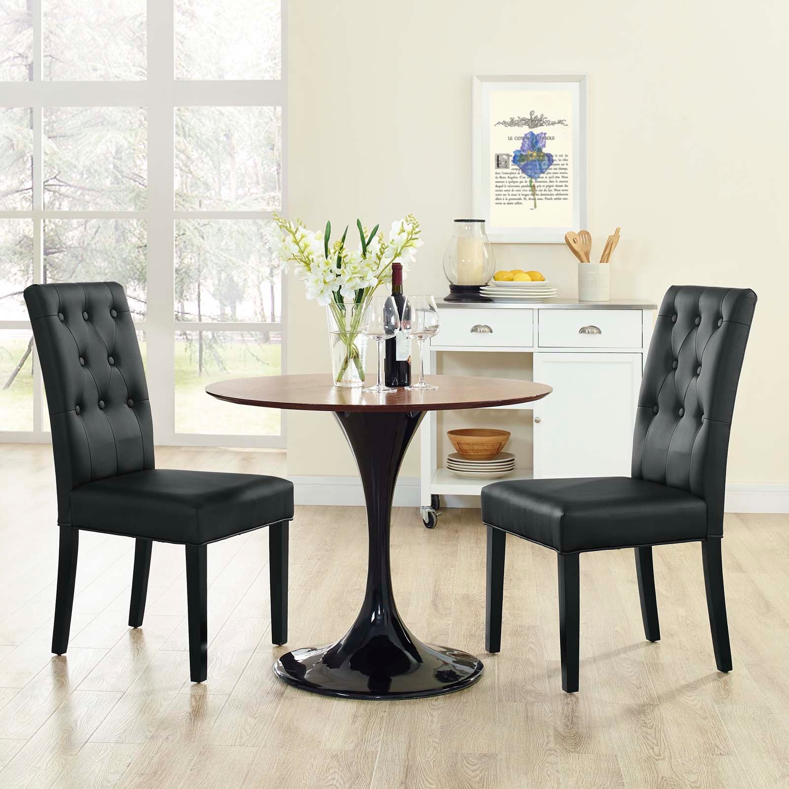 Confer Dining Side Chair Vinyl Set of 2 - East Shore Modern Home Furnishings