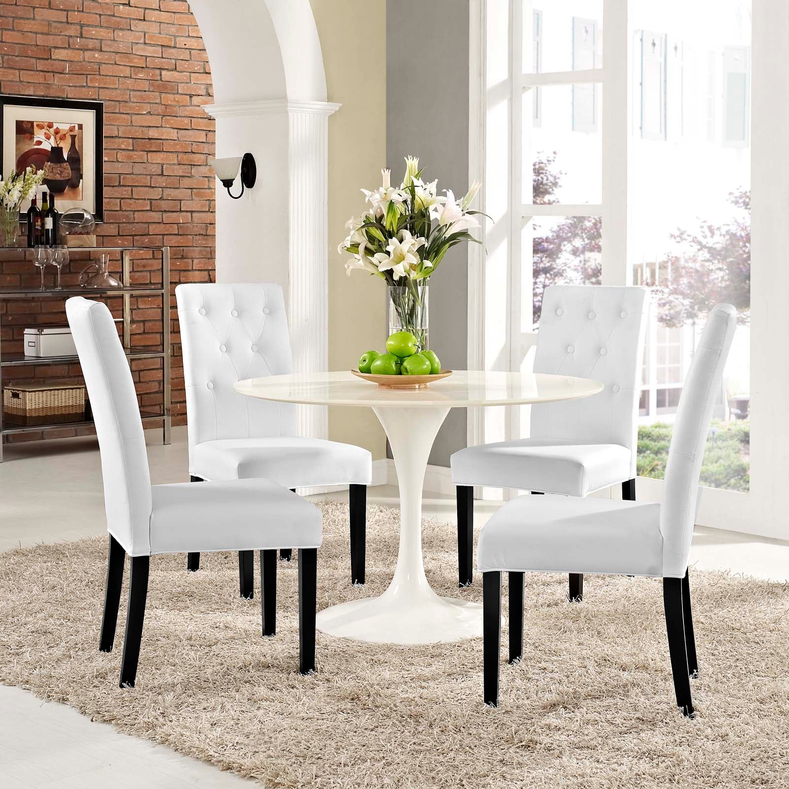 Confer Dining Side Chair Vinyl Set of 4 - East Shore Modern Home Furnishings