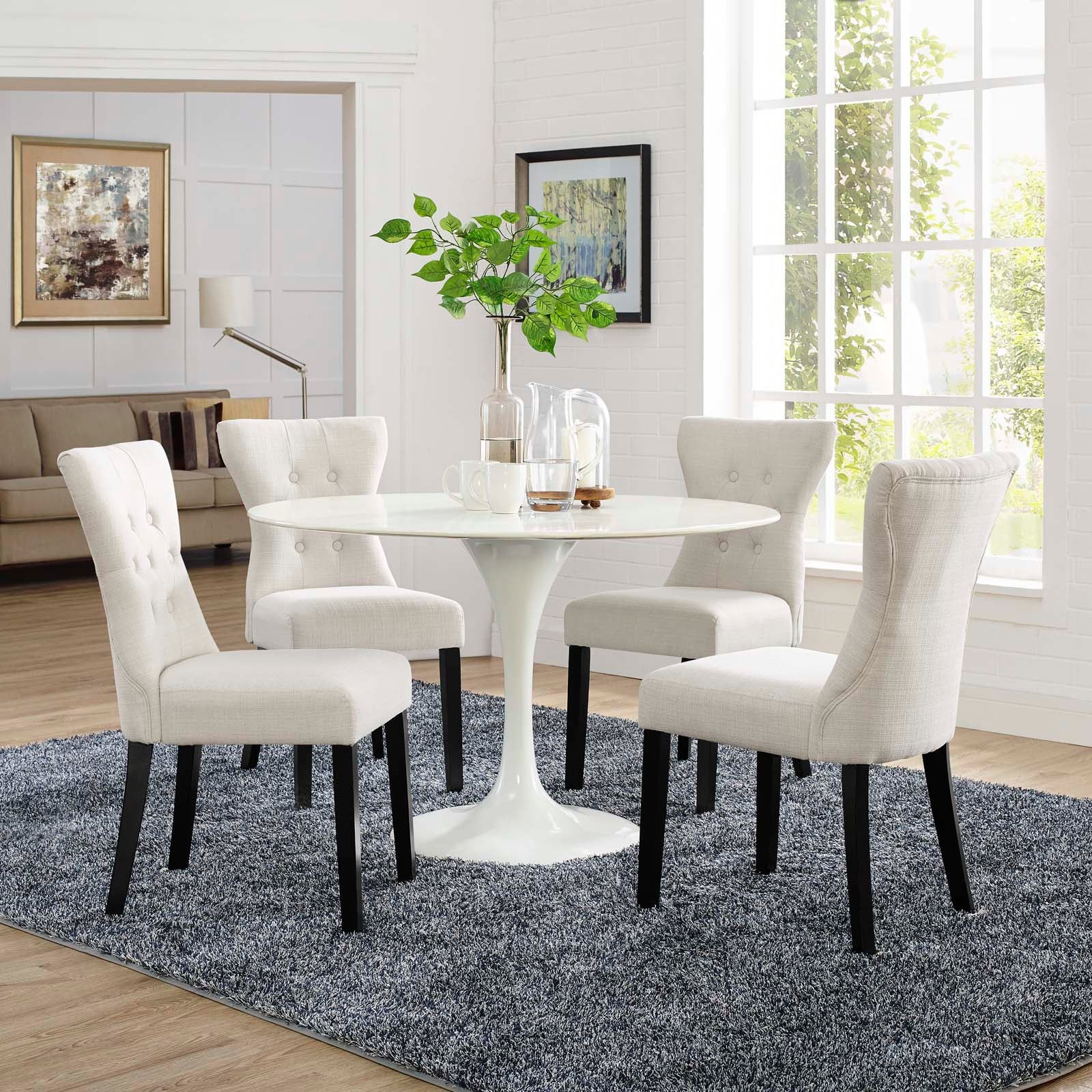 Silhouette Dining Side Chairs Upholstered Fabric Set of 4 - East Shore Modern Home Furnishings