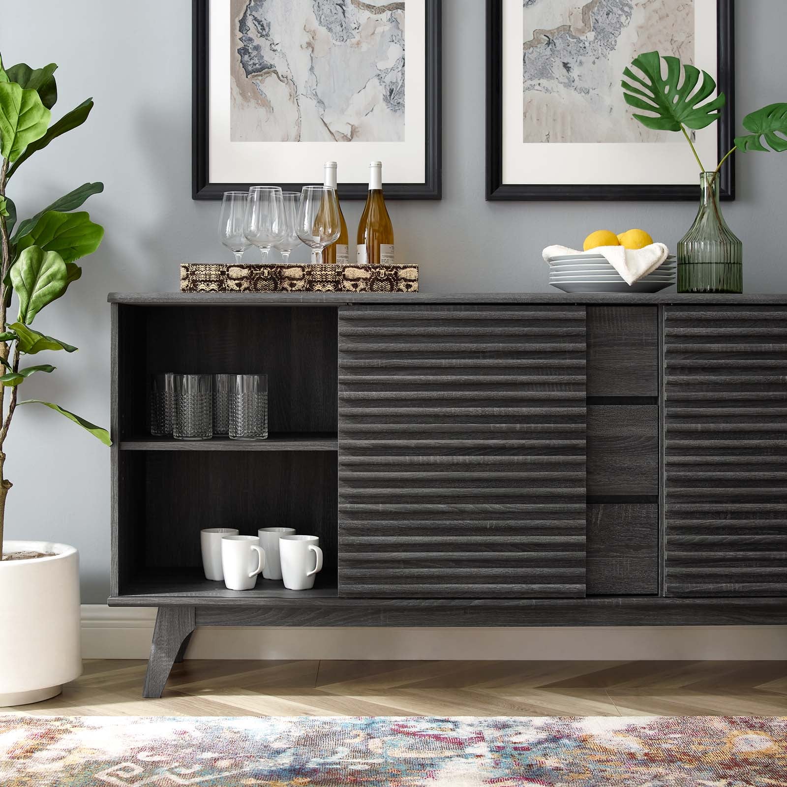 Render 63" Sideboard Buffet Table or TV Stand - East Shore Modern Home Furnishings