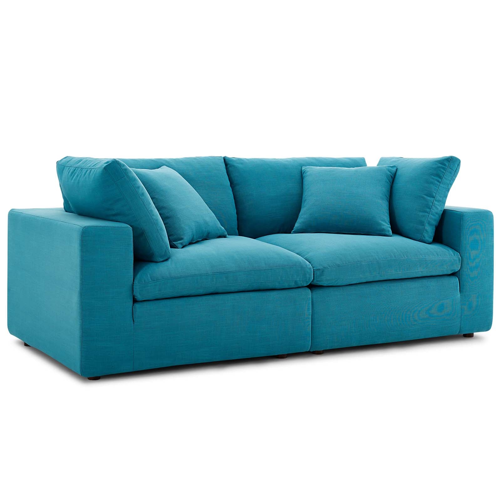 Commix Down Filled Overstuffed 2 Piece Sectional Sofa Set - East Shore Modern Home Furnishings