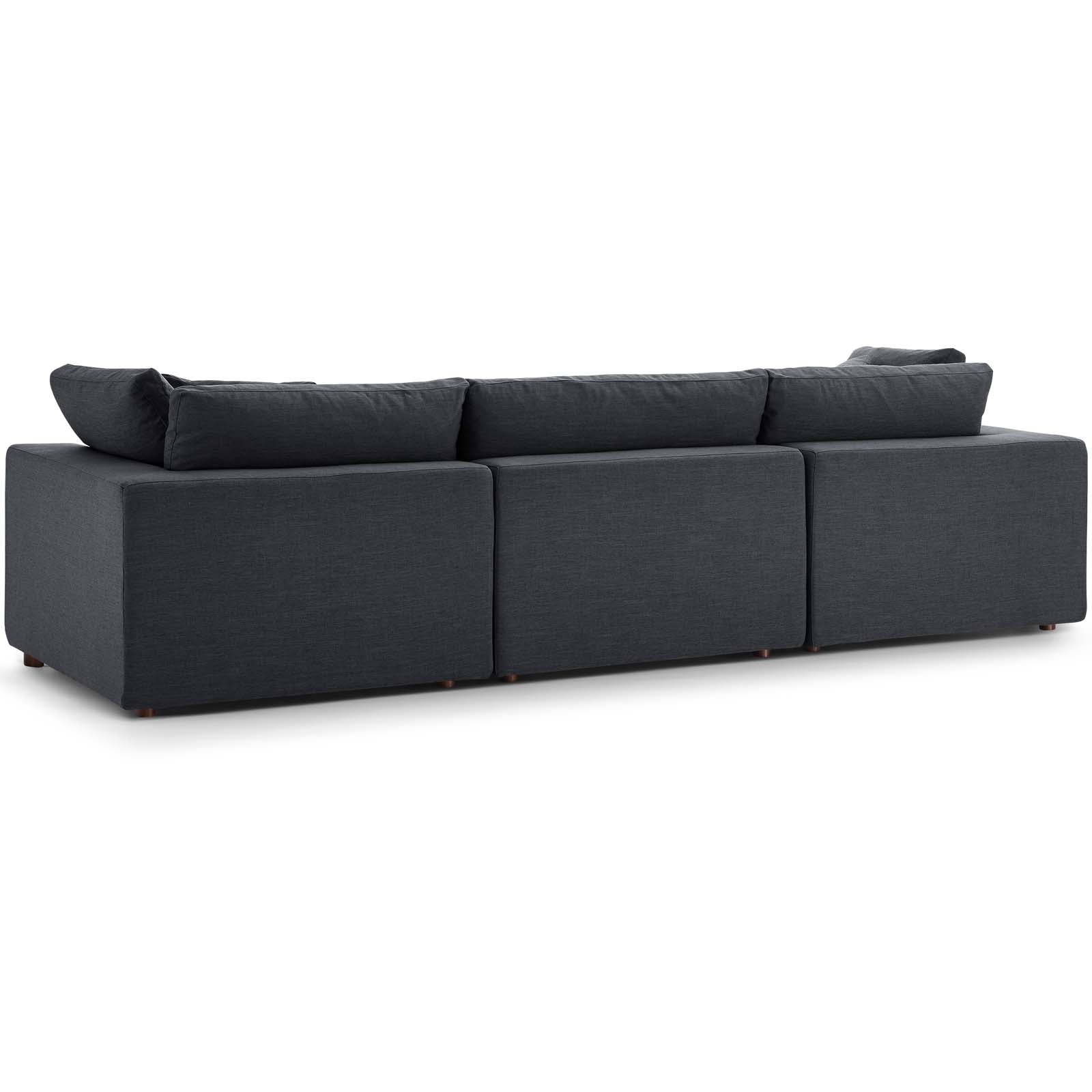 Commix Down Filled Overstuffed 3 Piece Sectional Sofa Set