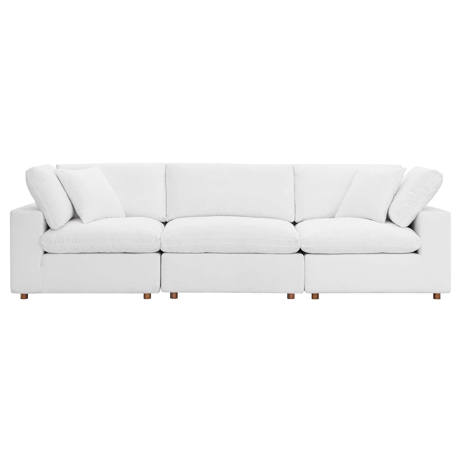 Commix Down Filled Overstuffed 3 Piece Sectional Sofa Set