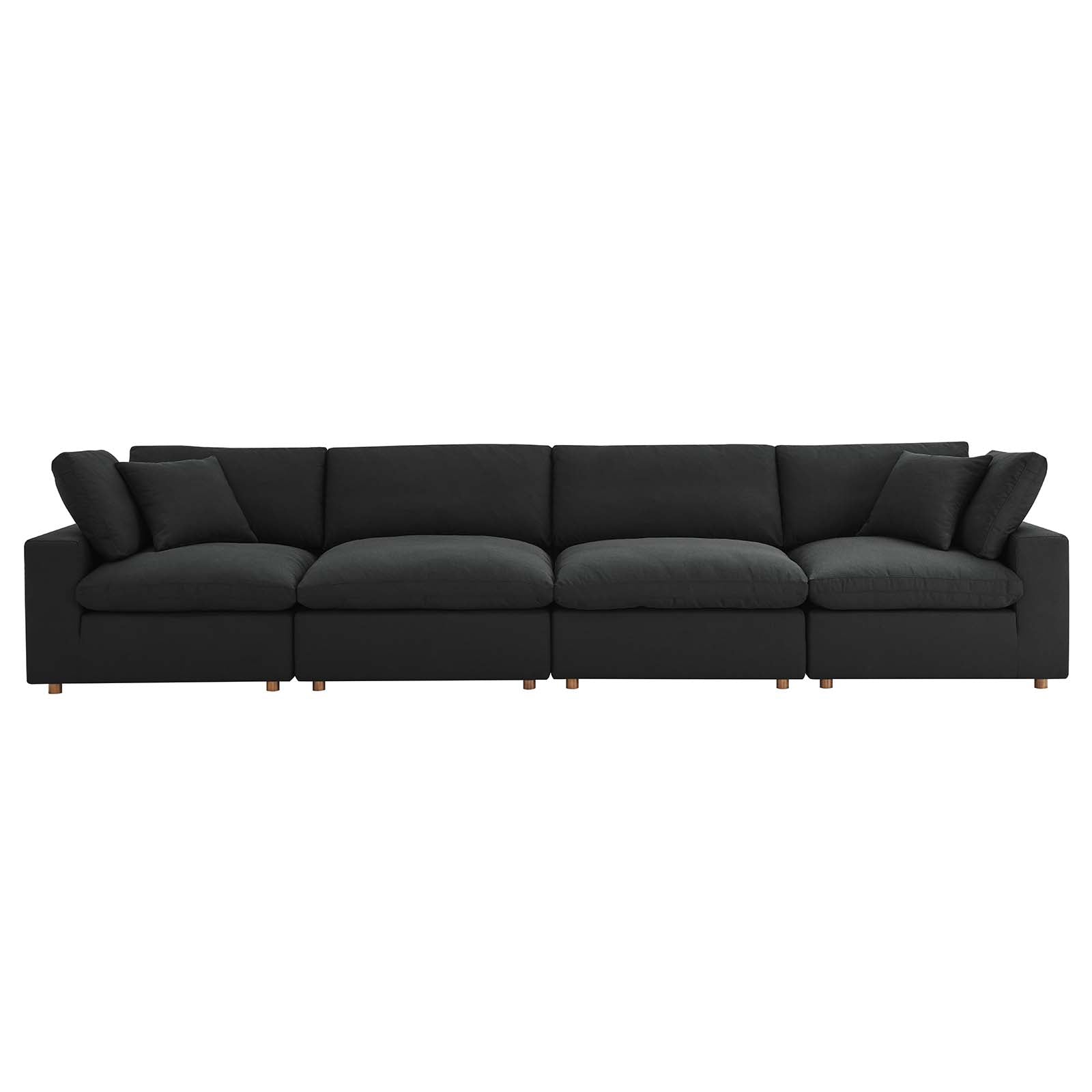 Commix Down Filled Overstuffed 4 Piece Sectional Sofa Set