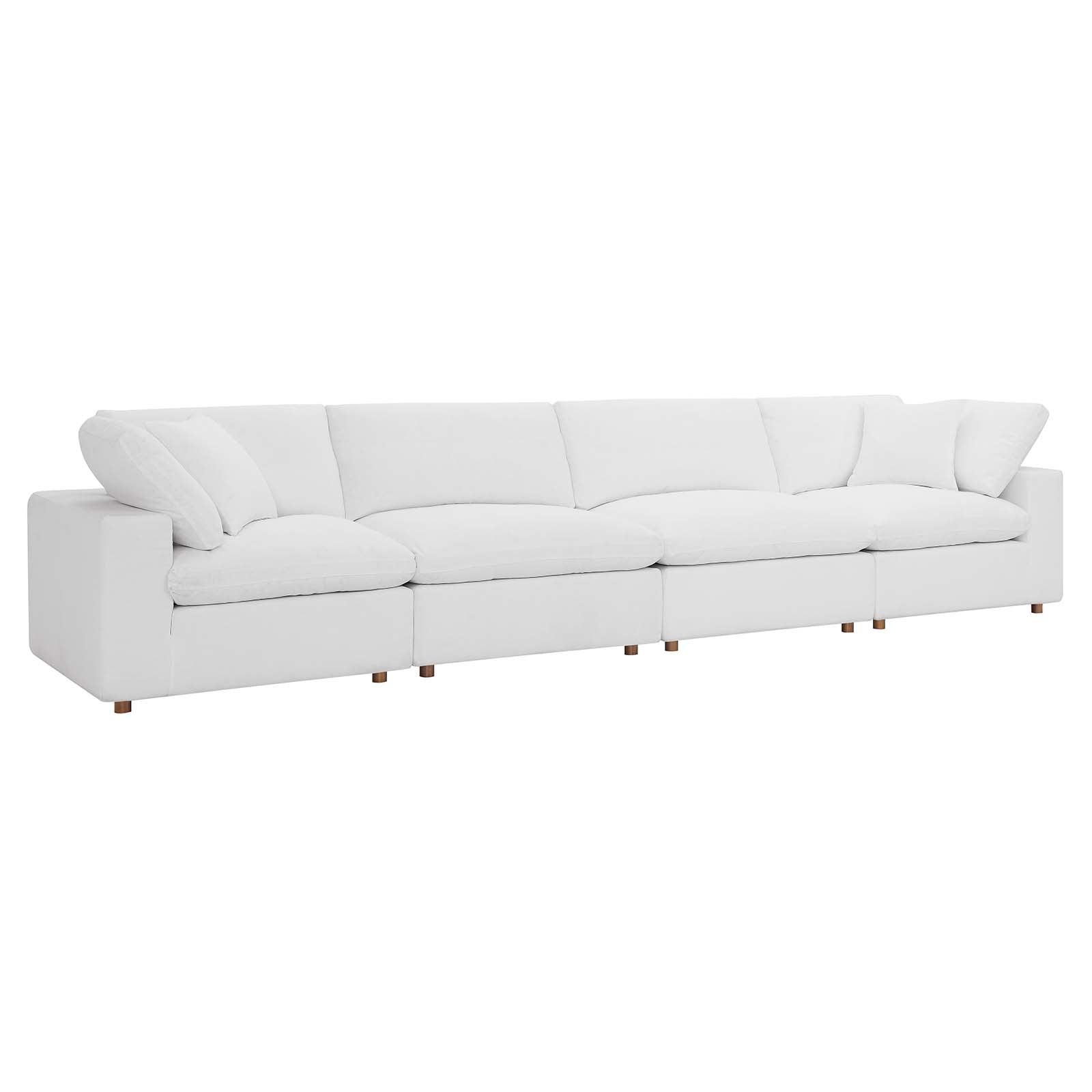 Commix Down Filled Overstuffed 4 Piece Sectional Sofa Set