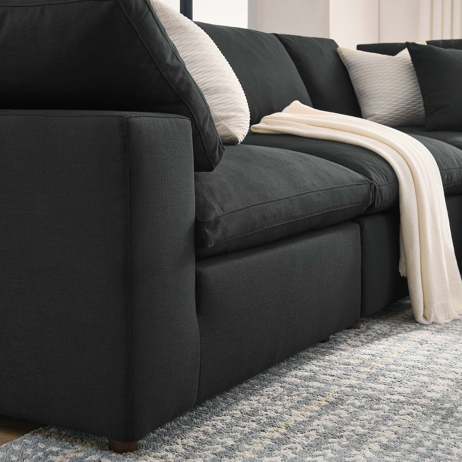 Commix Down Filled Overstuffed 5 Piece Sectional Sofa Set