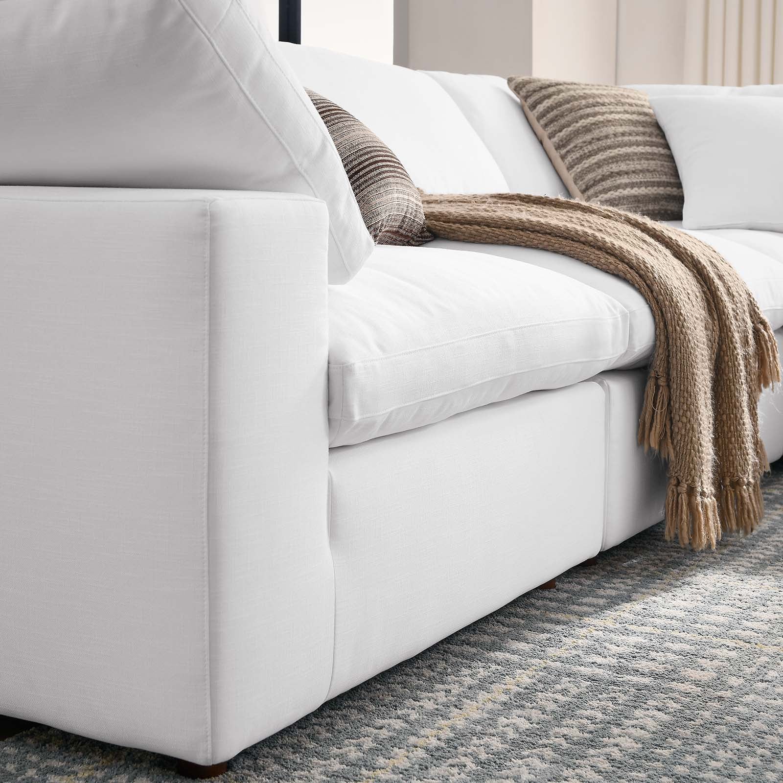 Commix Down Filled Overstuffed 5 Piece Sectional Sofa Set