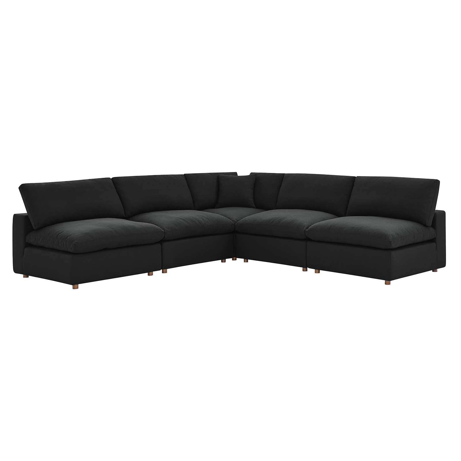 Commix Down Filled Overstuffed 5 Piece Sectional Sofa Set