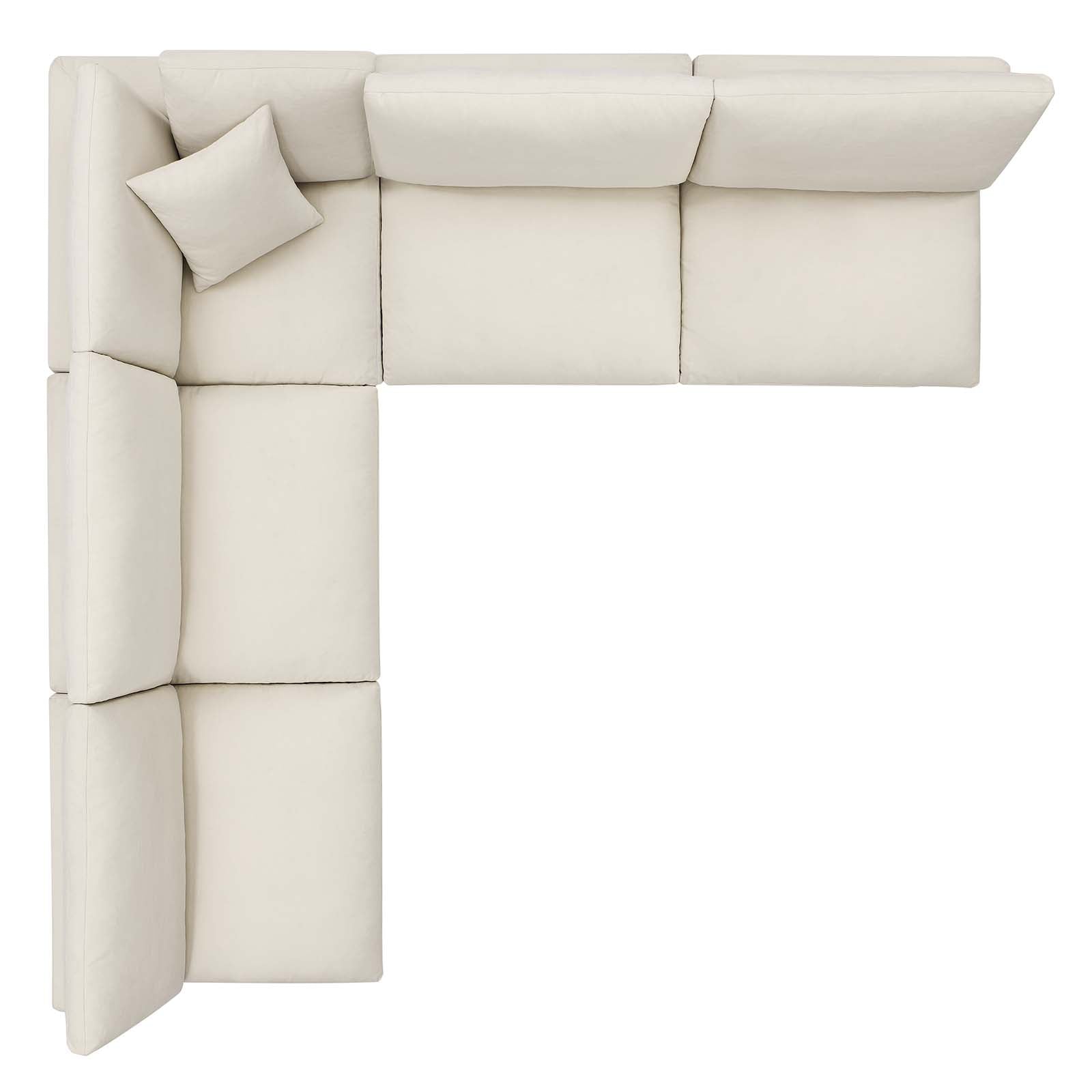 Commix Down Filled Overstuffed 5 Piece Sectional Sofa Set
