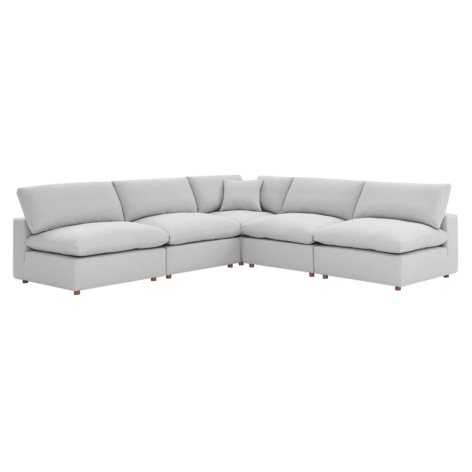 Commix Down Filled Overstuffed 5 Piece Sectional Sofa Set