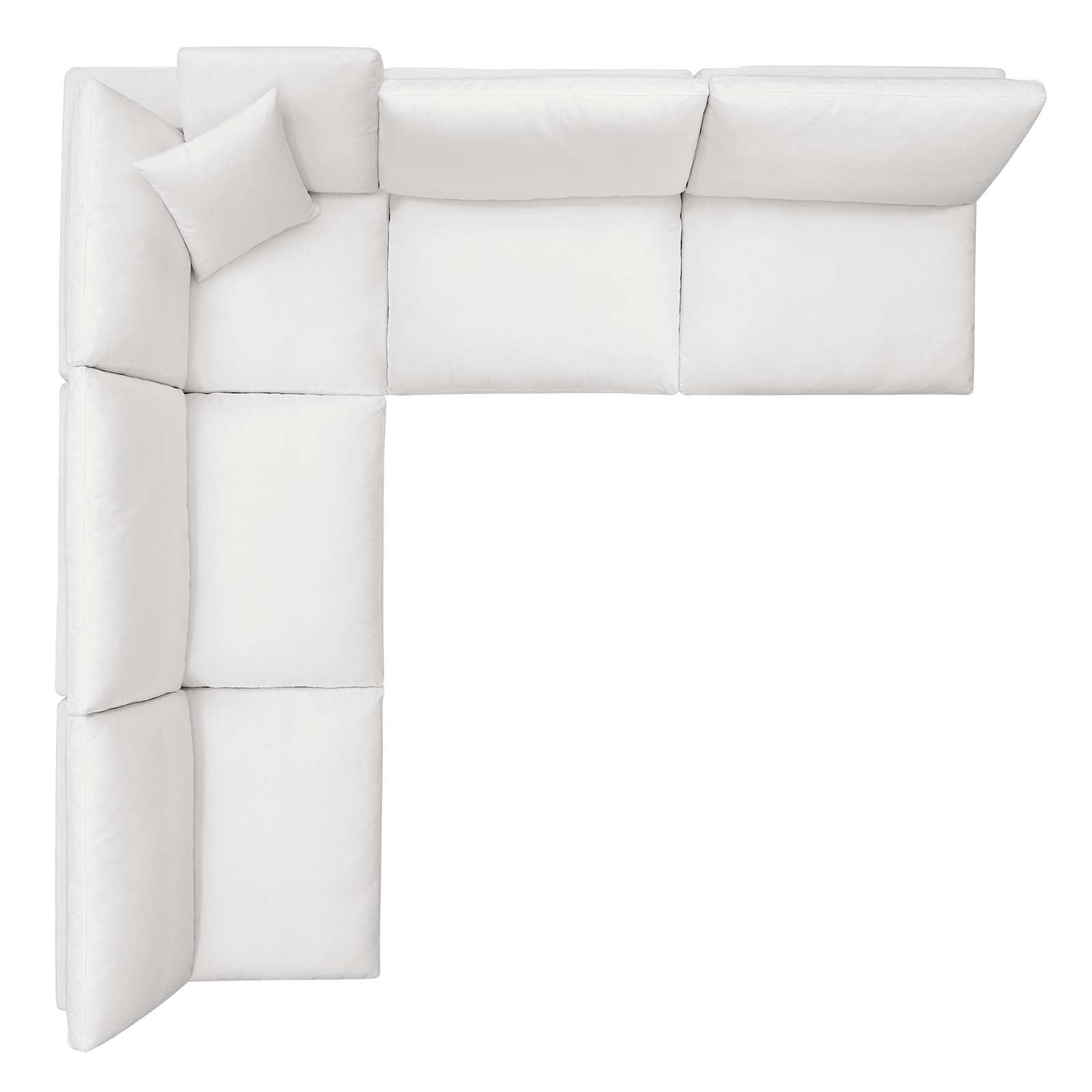Commix Down Filled Overstuffed 5 Piece Sectional Sofa Set