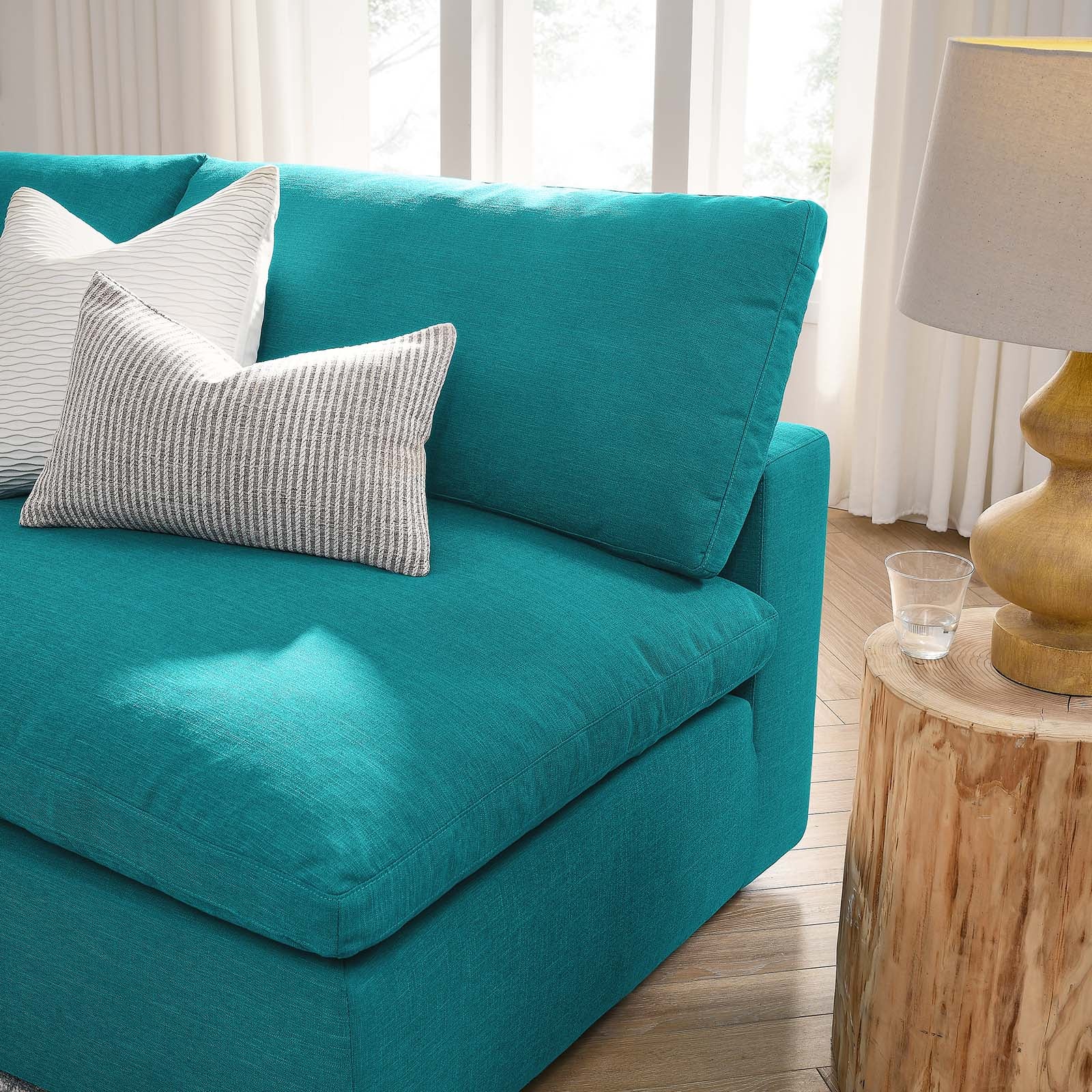 Commix Down Filled Overstuffed 5 Piece Sectional Sofa Set