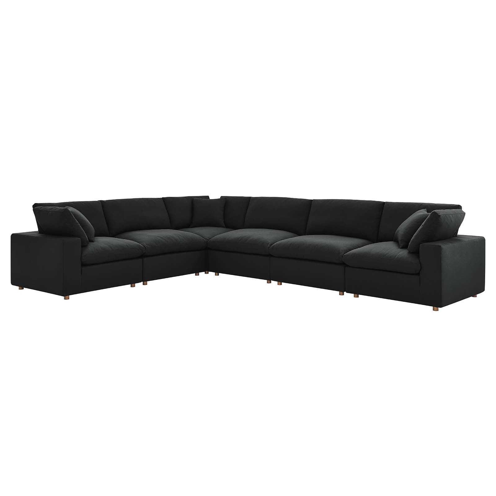 Commix Down Filled Overstuffed 6 Piece Sectional Sofa Set - East Shore Modern Home Furnishings