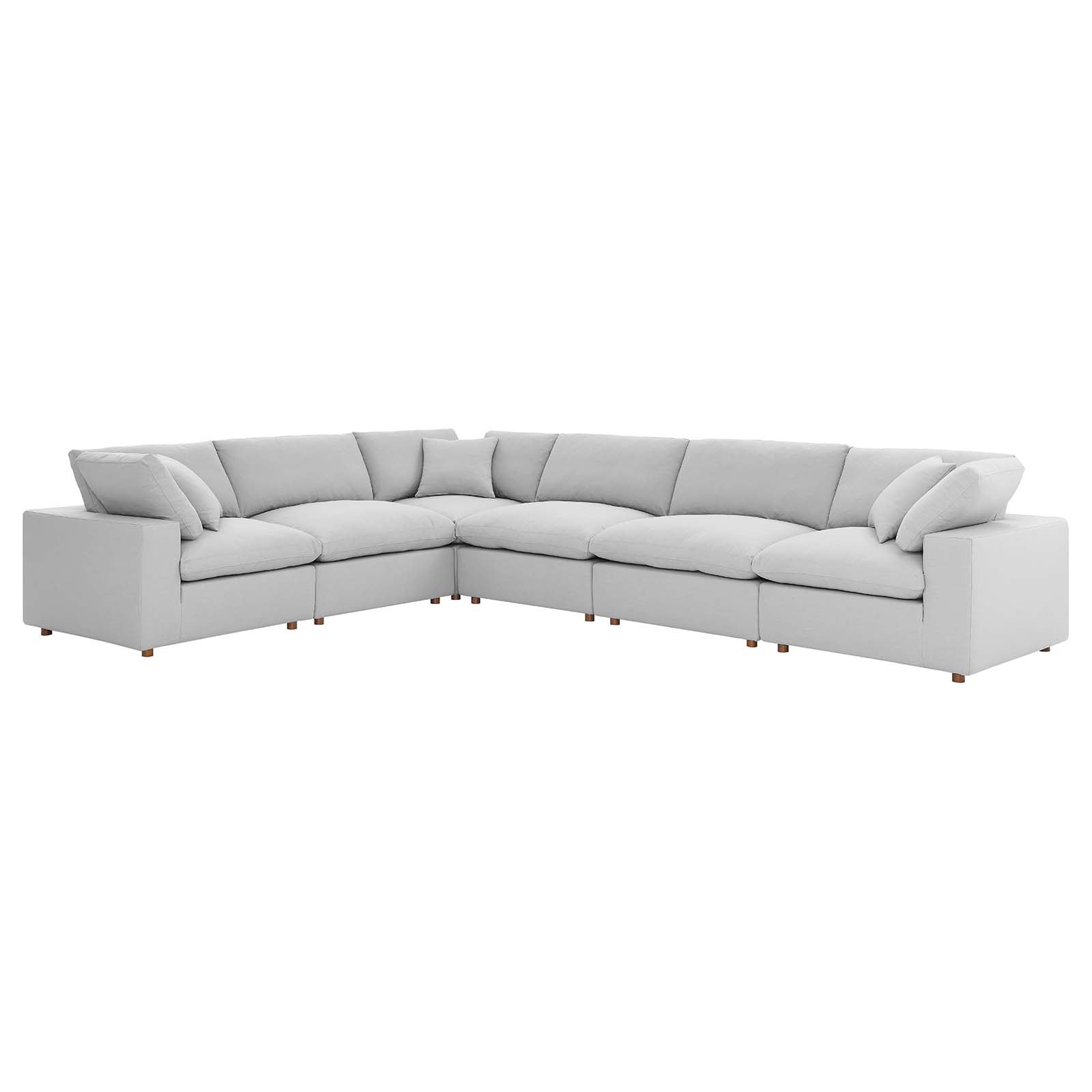 Commix Down Filled Overstuffed 6 Piece Sectional Sofa Set - East Shore Modern Home Furnishings
