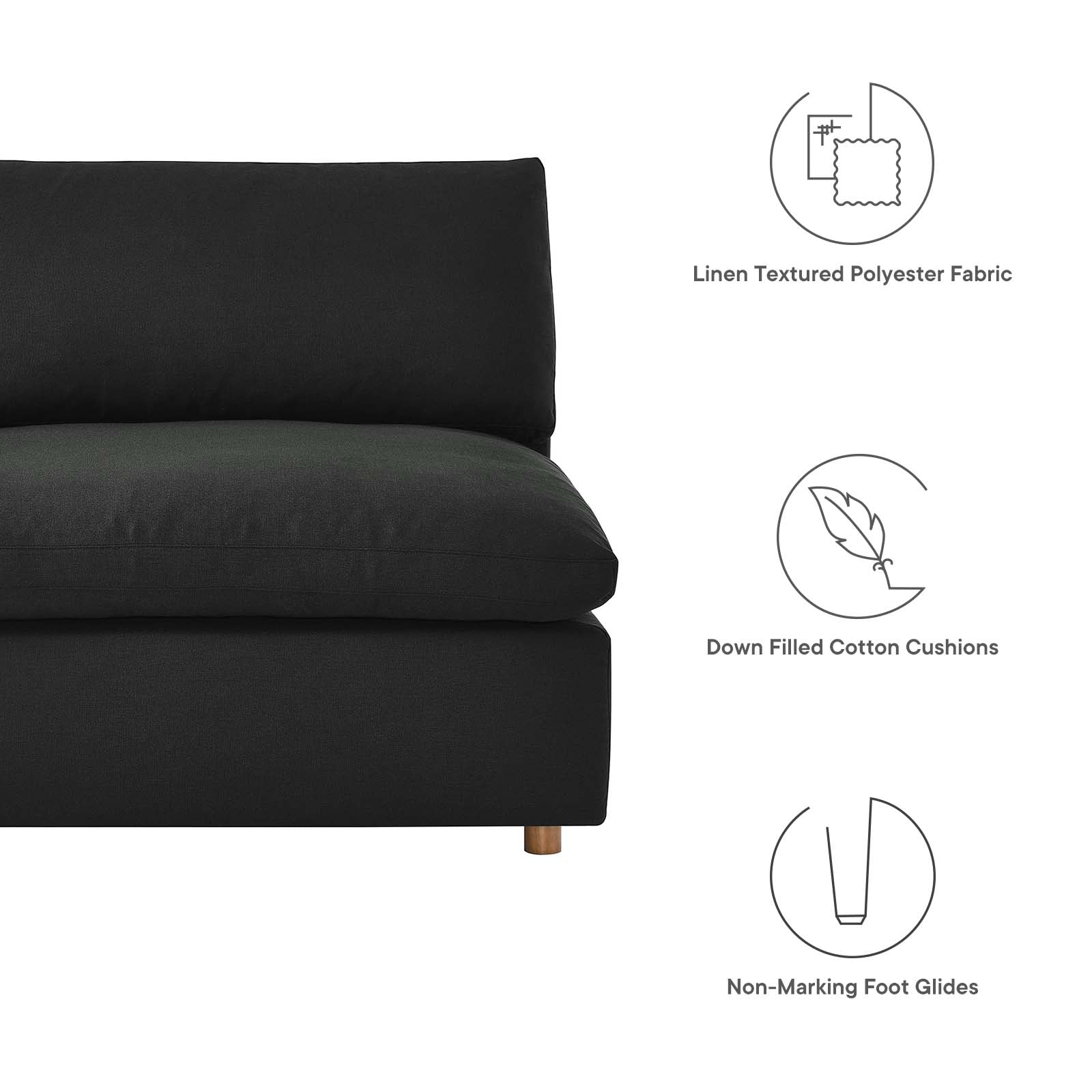 Commix Down Filled Overstuffed 8 Piece Sectional Sofa Set