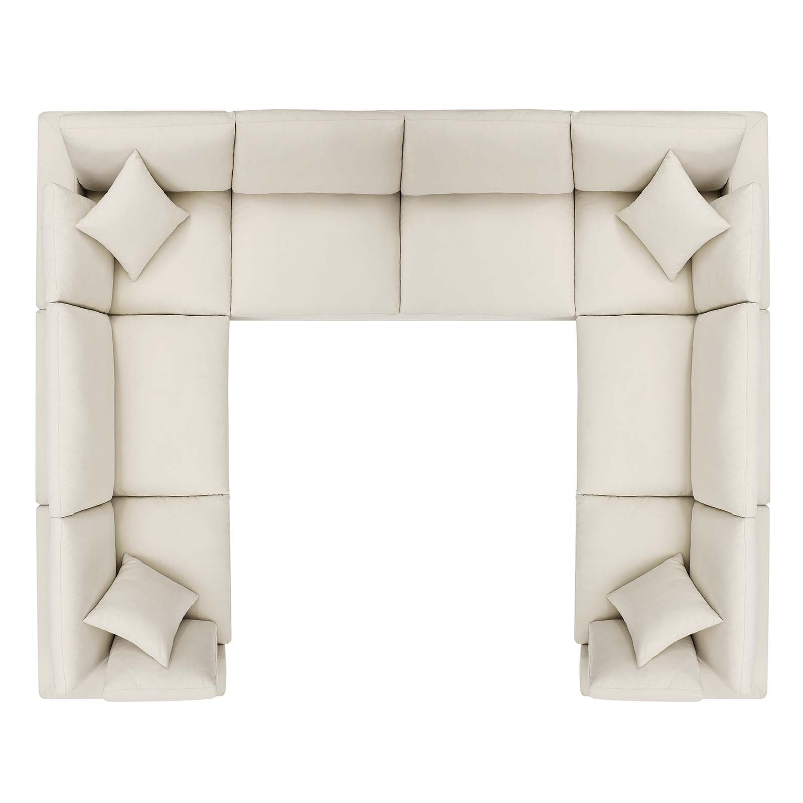 Commix Down Filled Overstuffed 8 Piece Sectional Sofa Set