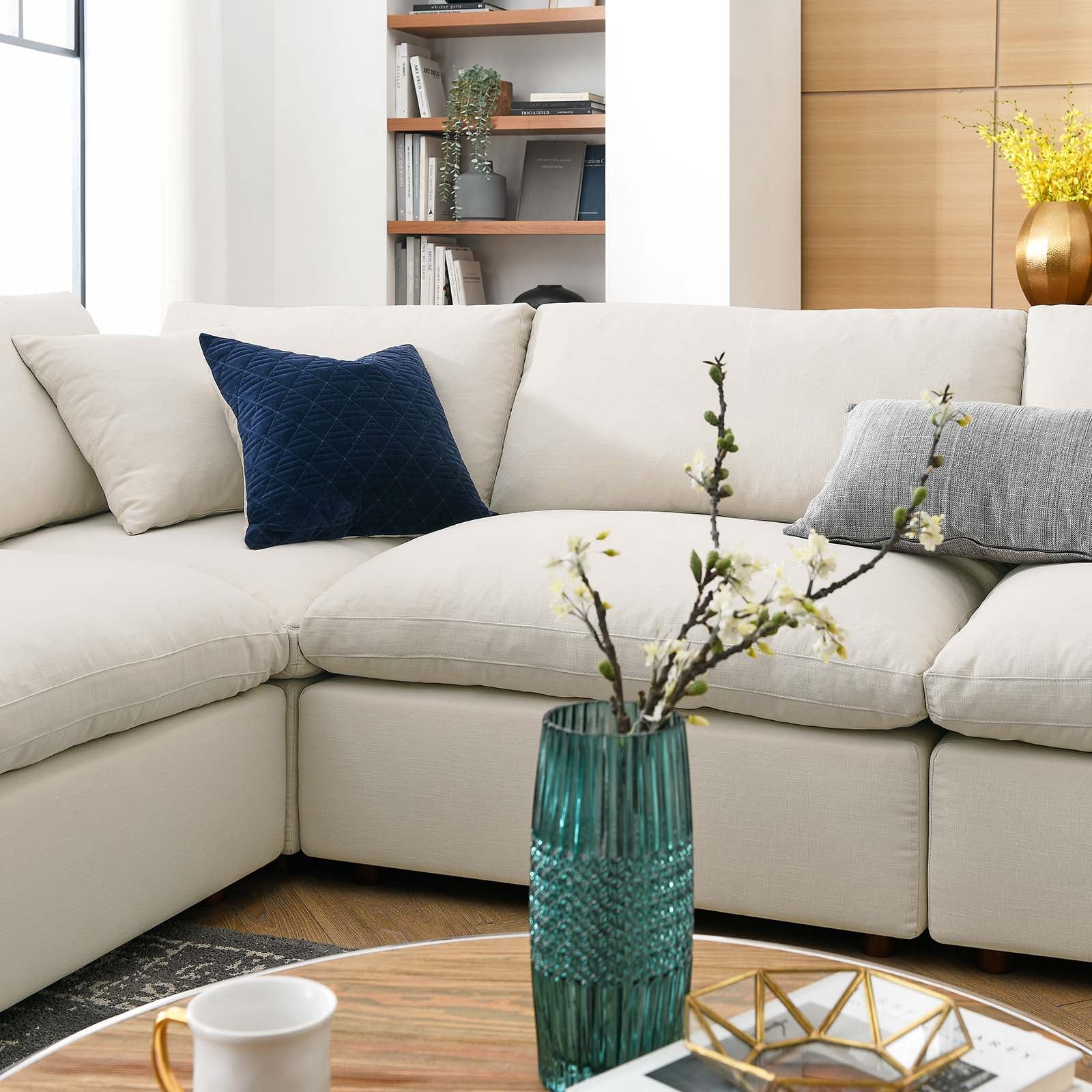 Commix Down Filled Overstuffed 8 Piece Sectional Sofa Set