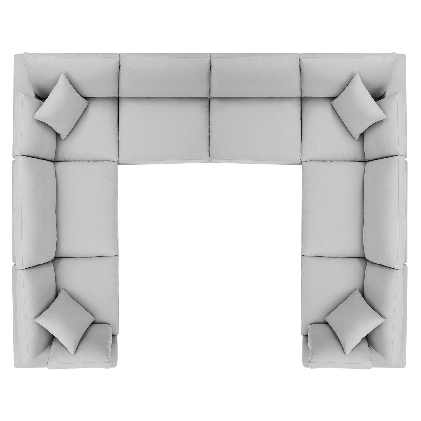 Commix Down Filled Overstuffed 8 Piece Sectional Sofa Set