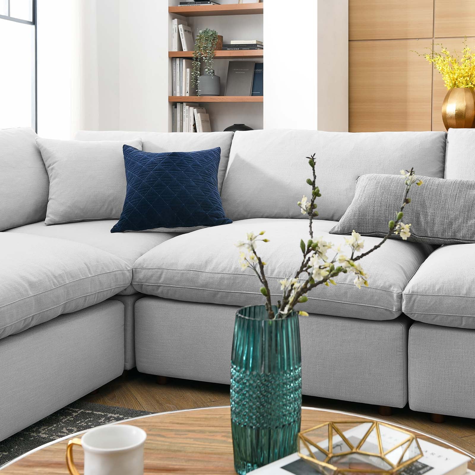 Commix Down Filled Overstuffed 8 Piece Sectional Sofa Set