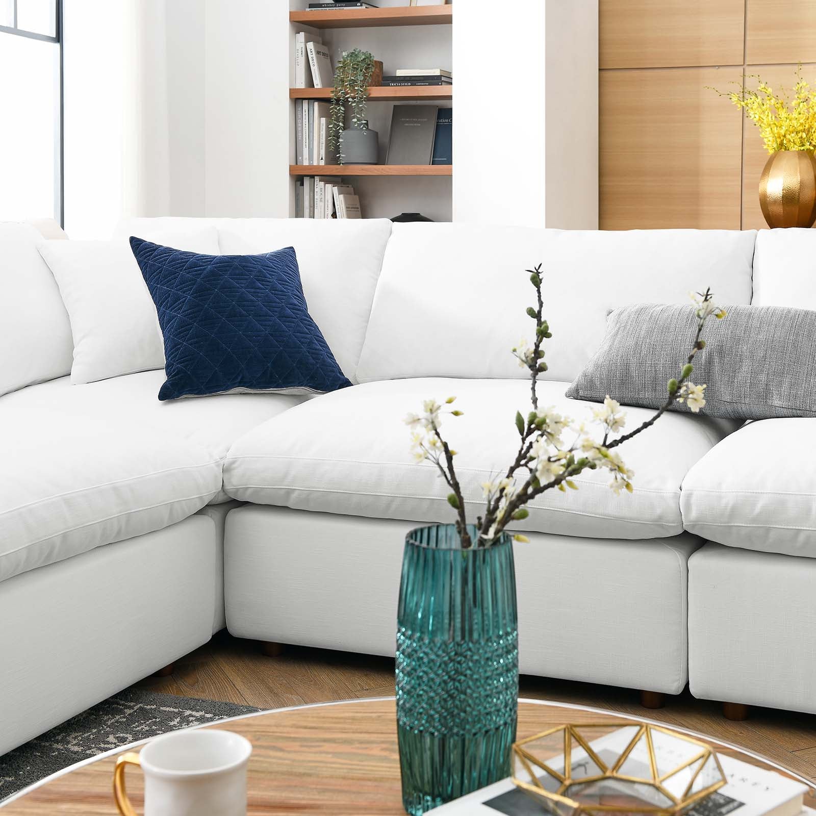 Commix Down Filled Overstuffed 8 Piece Sectional Sofa Set