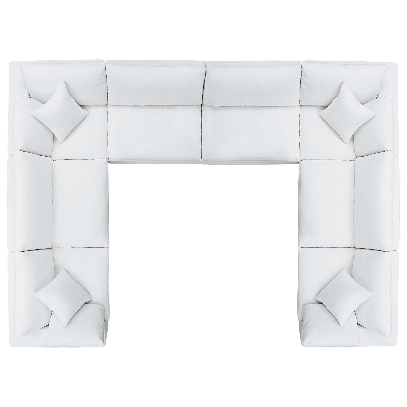 Commix Down Filled Overstuffed 8 Piece Sectional Sofa Set