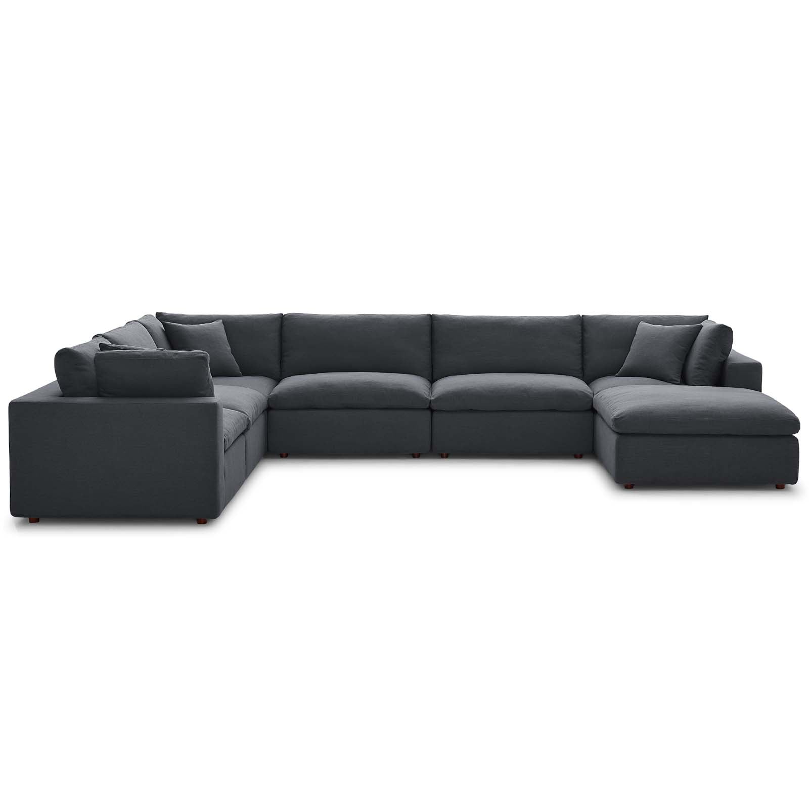 Commix Down Filled Overstuffed 7 Piece Sectional Sofa Set